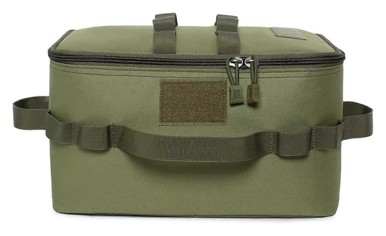 Firewood Storage Bag, Log Tote Bag, Large Capacity Bottom Nail Tool Bag, Gas Canister Picnic Cookware Utensils Kit Bag (Green) Green
