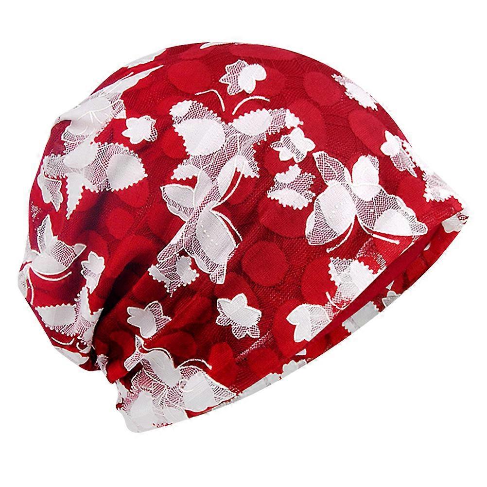 Bonnet for Sleeping Maternity Hat Sleeping Red 27x27x1.3cm Protect from Coldness 1Pcs