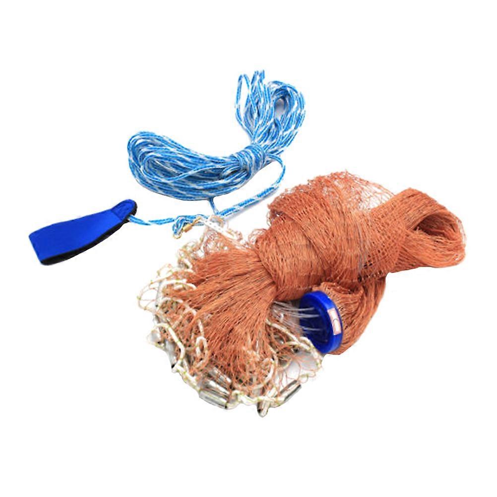 Fishing Net Foldable Bait Cast Mesh Trap Net for Shrimp Catching 240x120x03cm 360 Degree Design 1Set