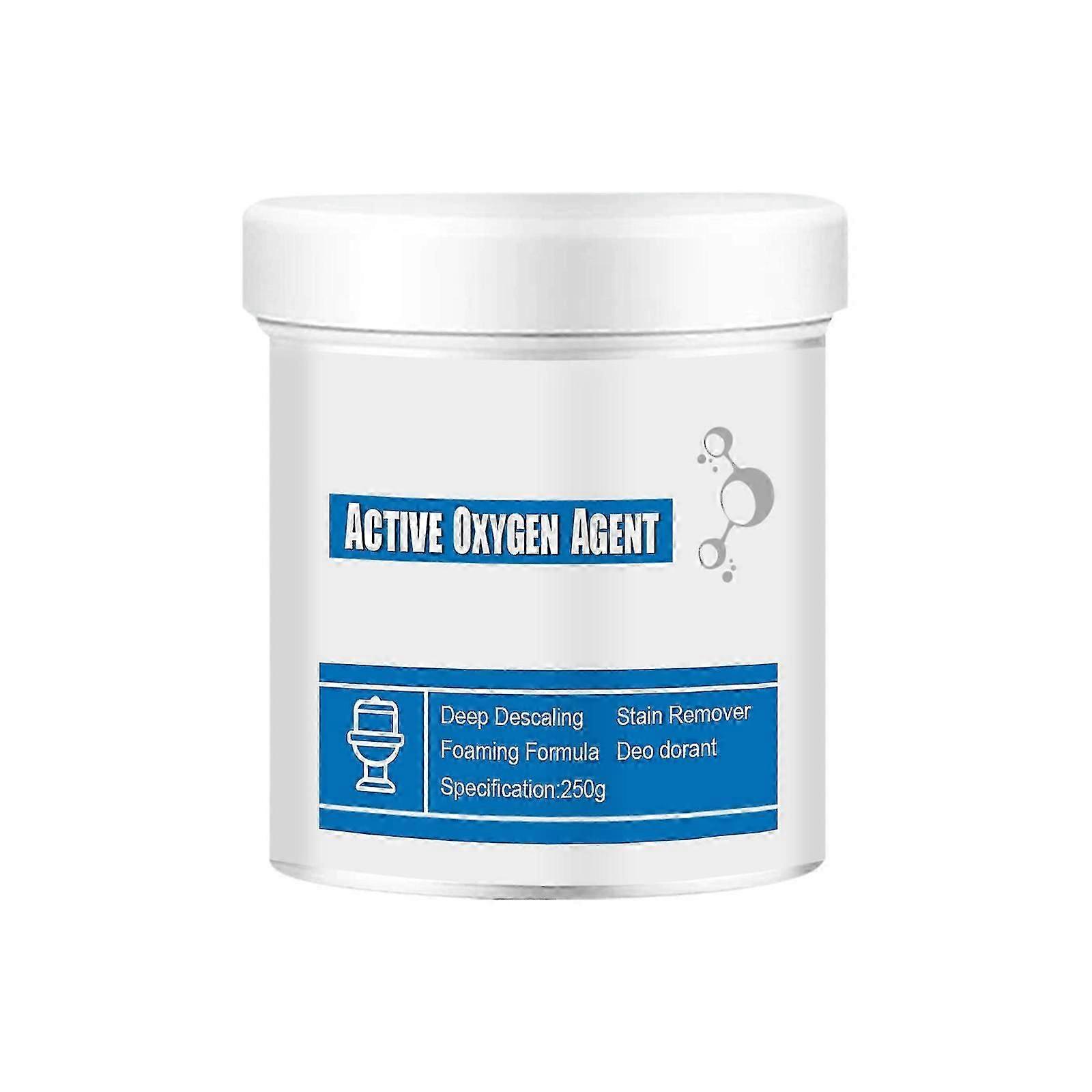 Toilet Active Oxygen Agent, All Purpose Cleaning Powder Toilet Bowl Foam Cleaner, Powerful Pipe Dredging Agent No Peculiar Smell 250g