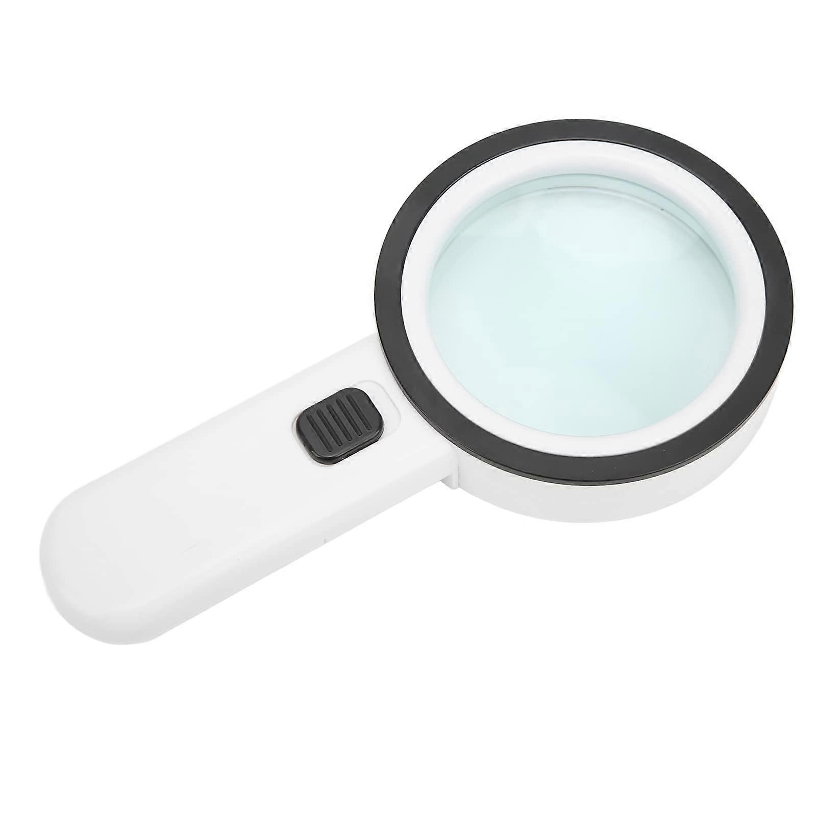 8 cm 30x Handheld Optical Glass Magnifier with 12 LED Lights, 30x Fluorescent Magnifier, NOT  LAUER.