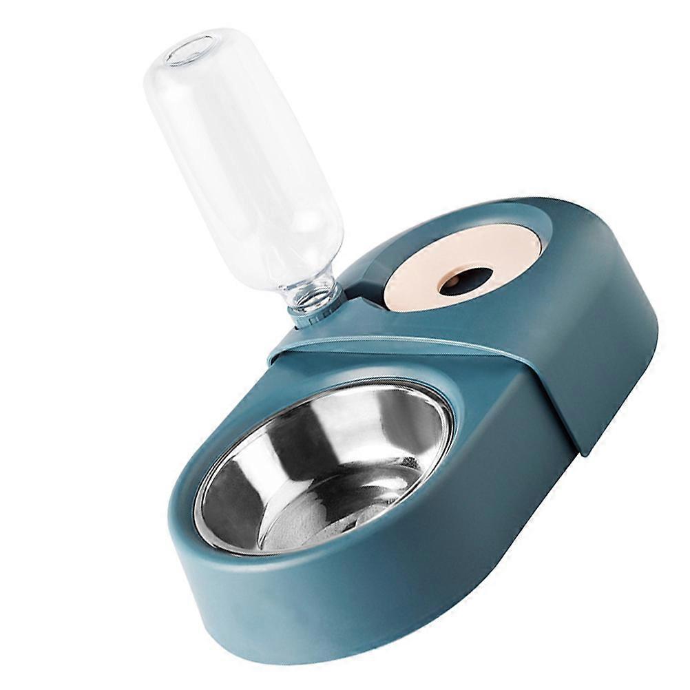 Pet Drinker Automatic Water Dispenser for Cat and Dog Home Use Double Bowl Blue 33.5*19.6*7.5cm Easy to Clean 1Pack