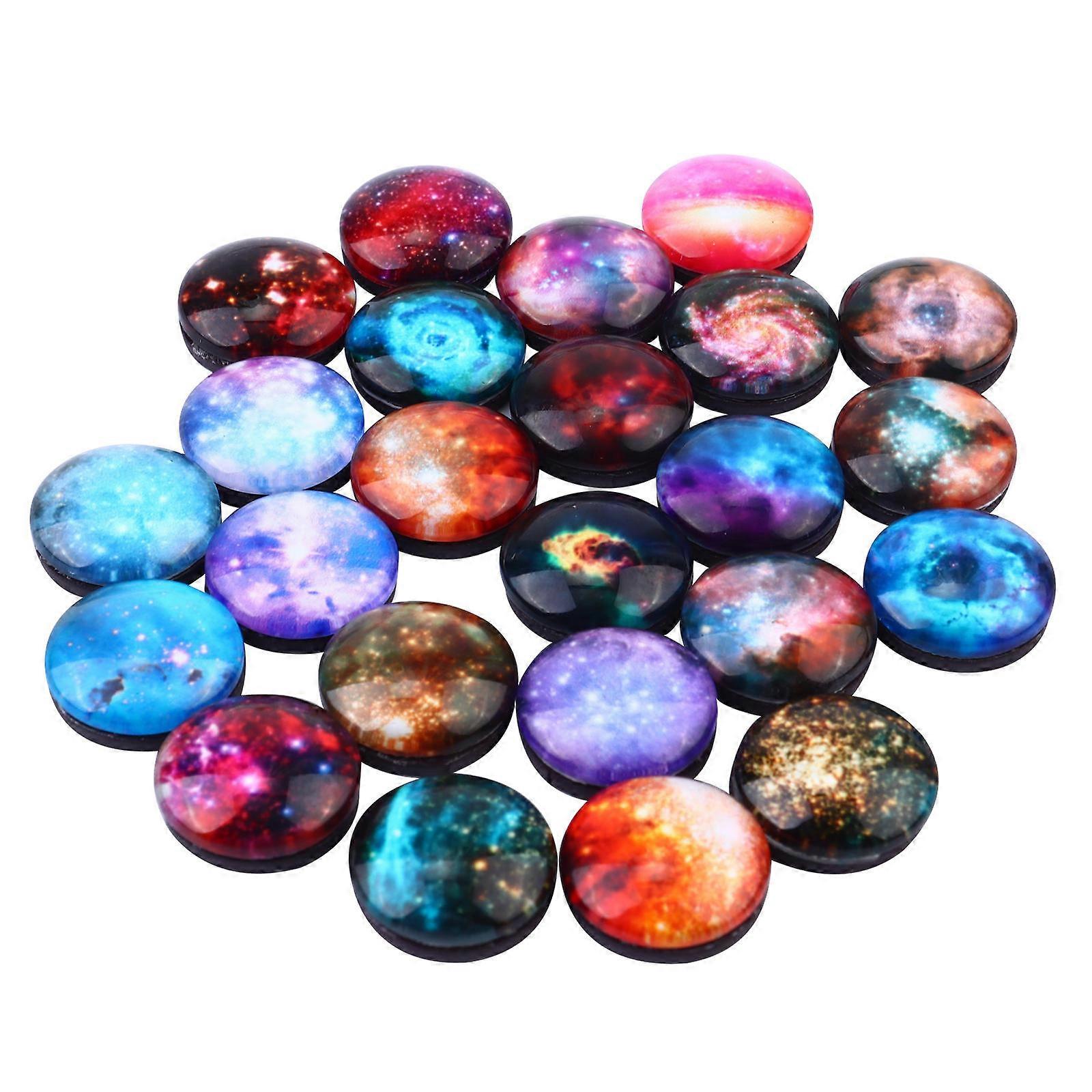 Refrigerator Magnet Office Decoration Assorted Color 1.8X1.8CM Magnetic Attachment 24Pcs