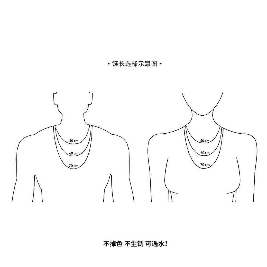 Triangle Pendant Necklace Retro Hip Hop Collarbone Chain