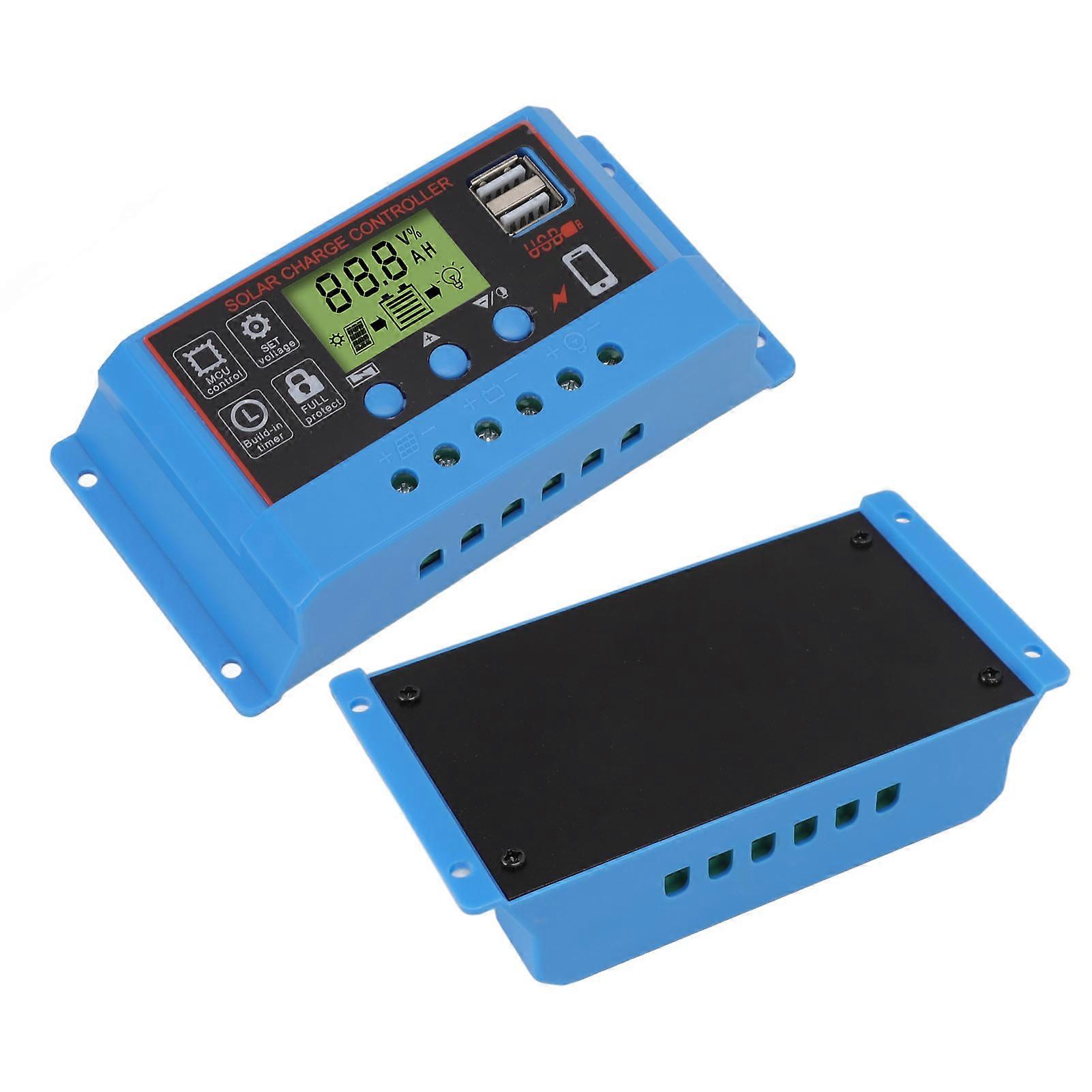 12V 24V Solar Charge Controlle LCD Display Solar Panel Controller for Billboard Warning Light 20A 