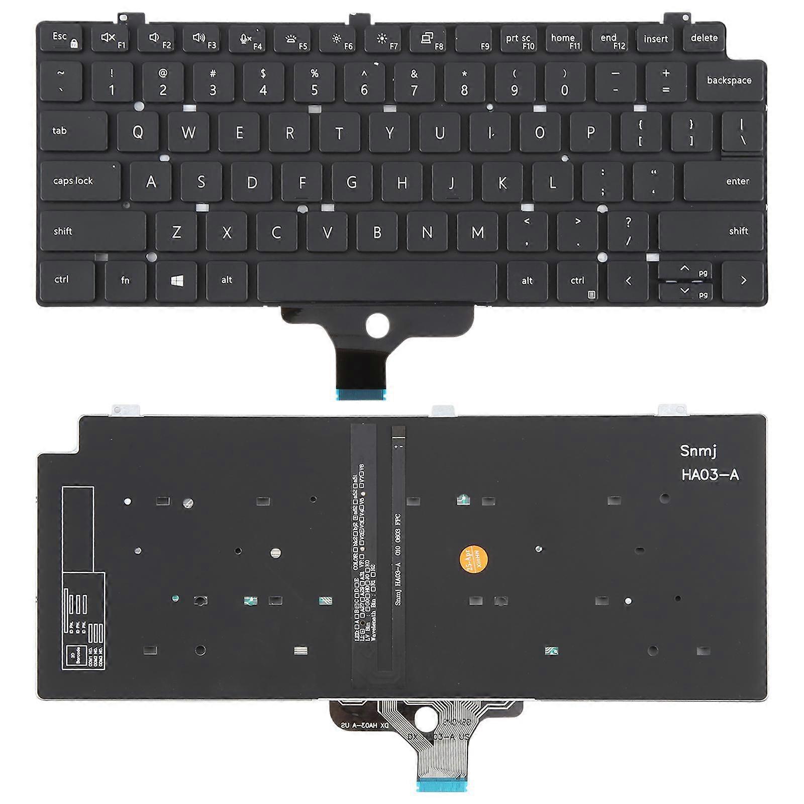 US Backlit Keyboard for Dell LATITUDE P33S 13-7300 7310 For Dell LATITUDE P33S 13-7300 7310
