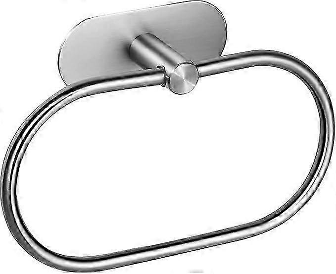 No Drilling Towel Rack - Bathroom HookRing Wall Mounted Stick-On
