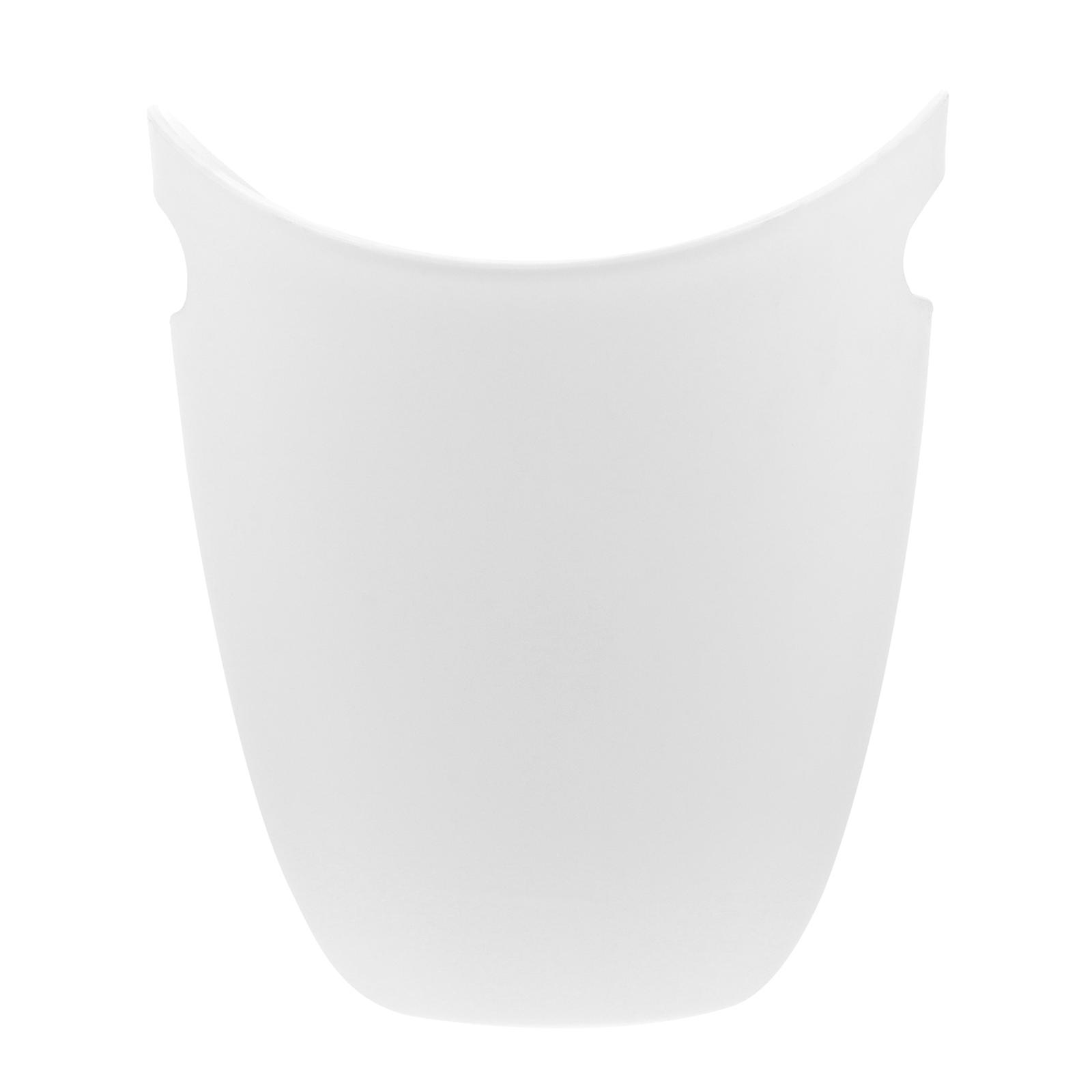 White Acrylic Ice Bucket for Bar Use with Textured Material and Comfortable Handle 1pc