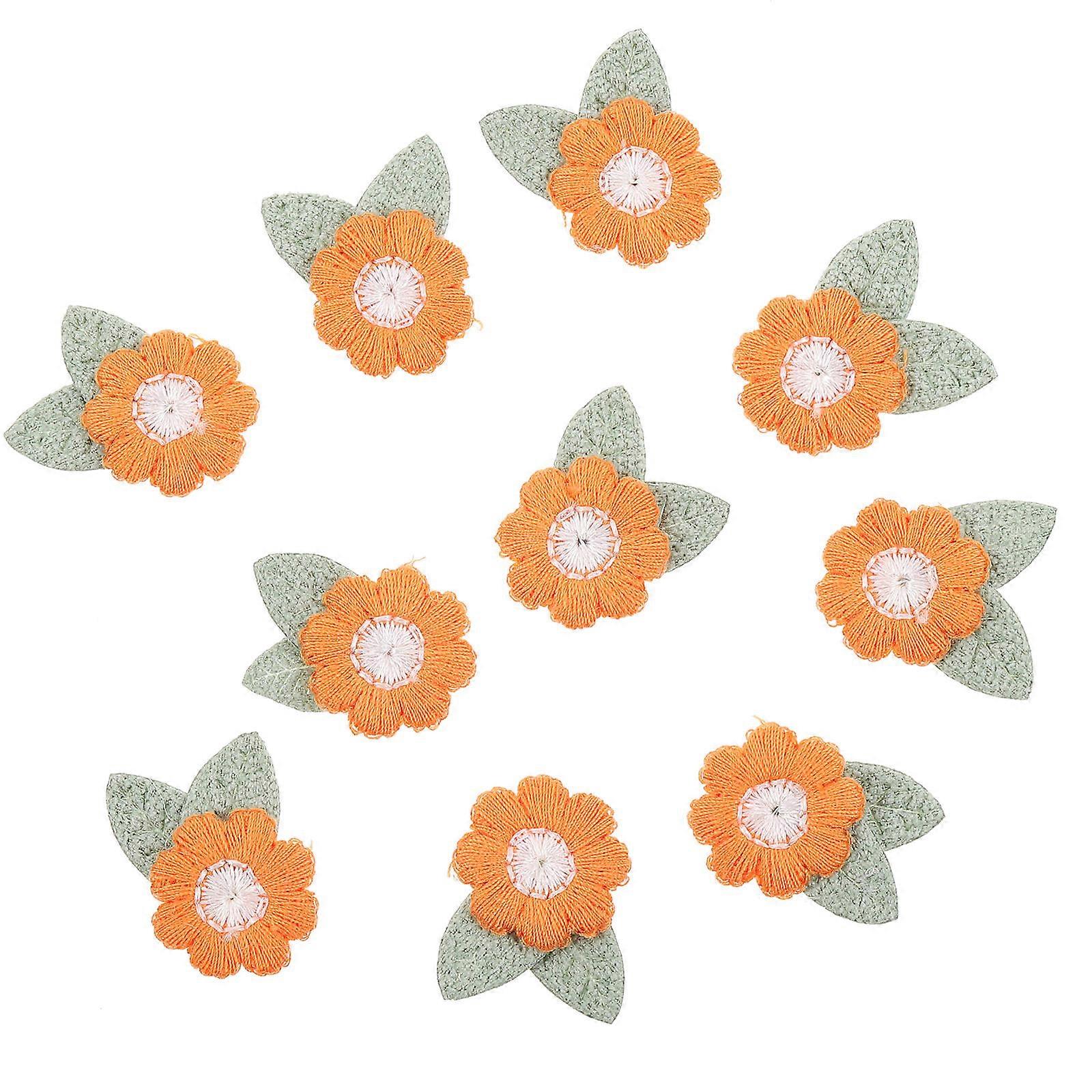 10pcs Flower Embroidered Patches for Clothing DIY Appliques for T Shirts, Dresses, Bags, Crafts Repairs & Embellishments