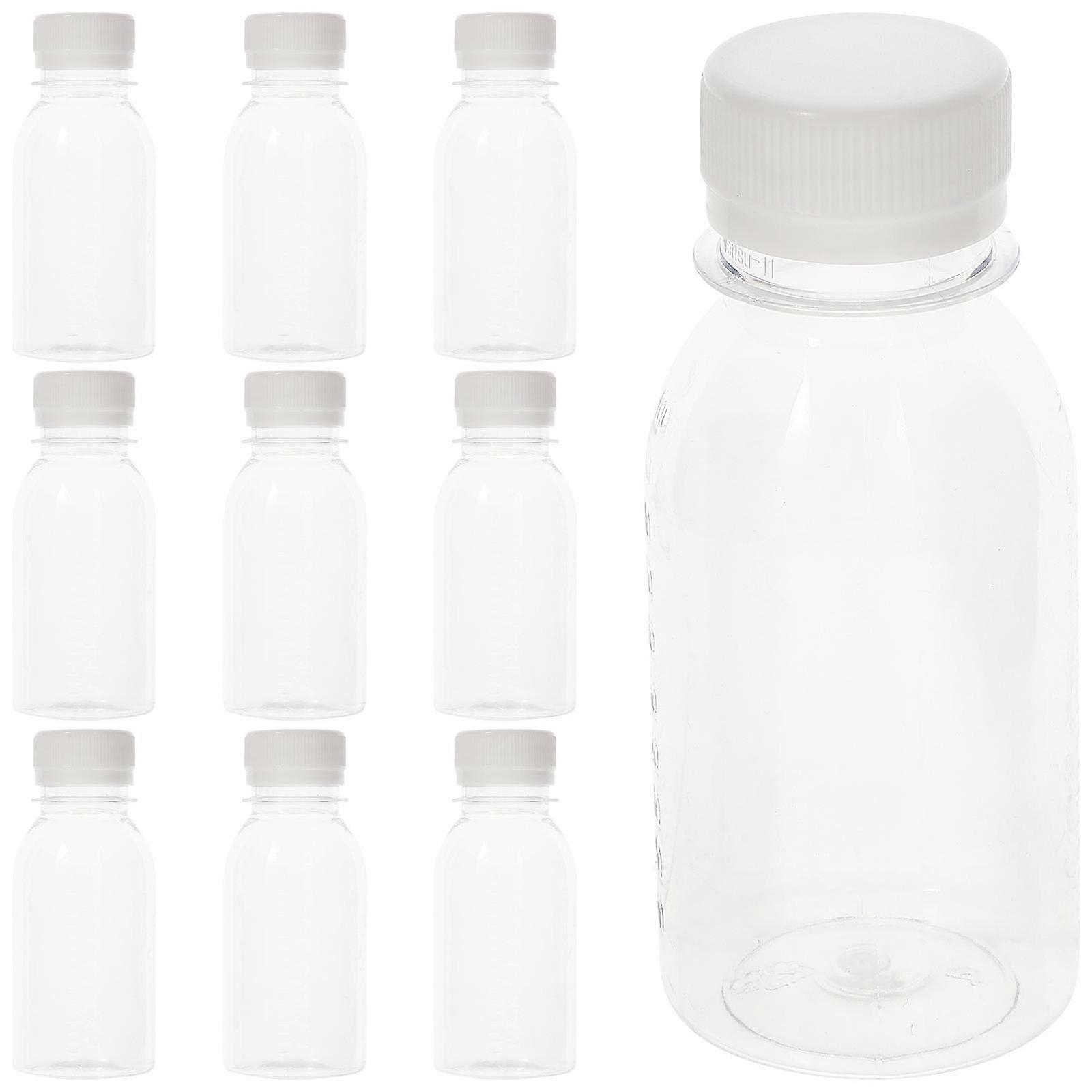10Pcs Reusable Transparent Juice Bottles for Kitchen Use Durable ABS MultiFunction Clear Bottles 100ml