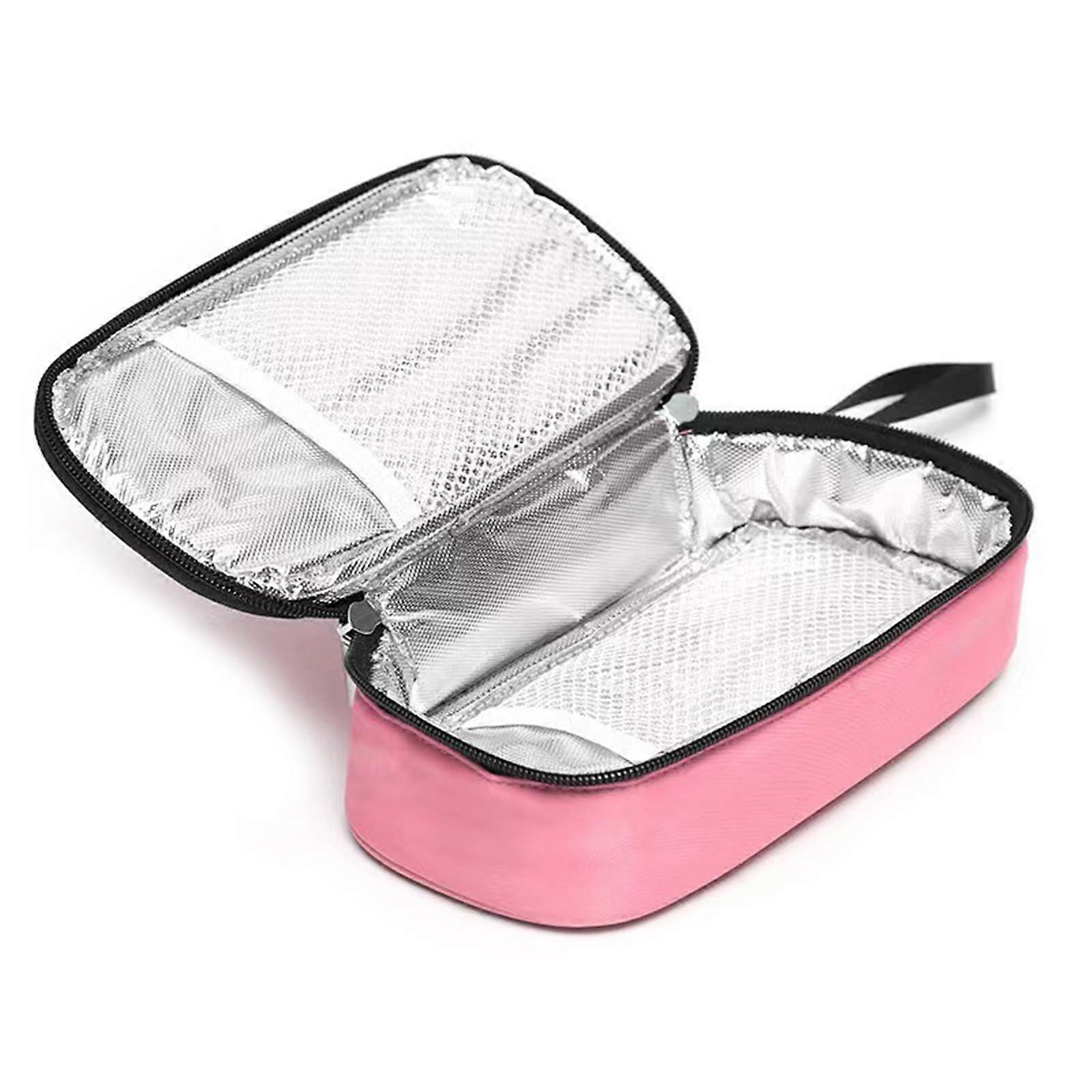 Diabetic Cooler Bag Insulated Travel Case With Storage Pockets Color PK