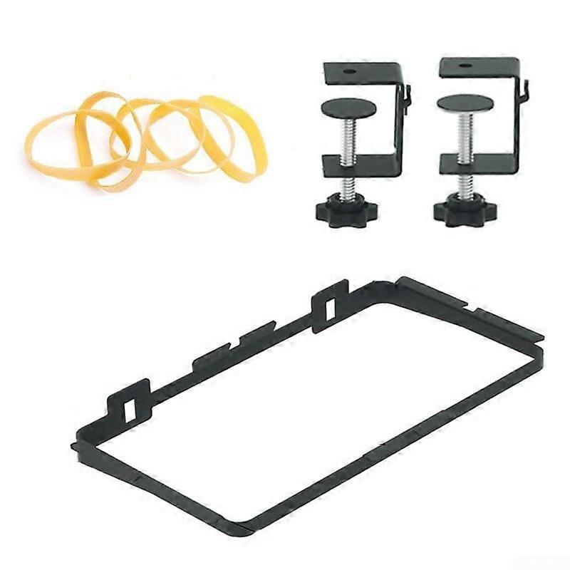 Adjustable metal trash bag stand, portable holder for kitchen and garden, supports various bag sizes.