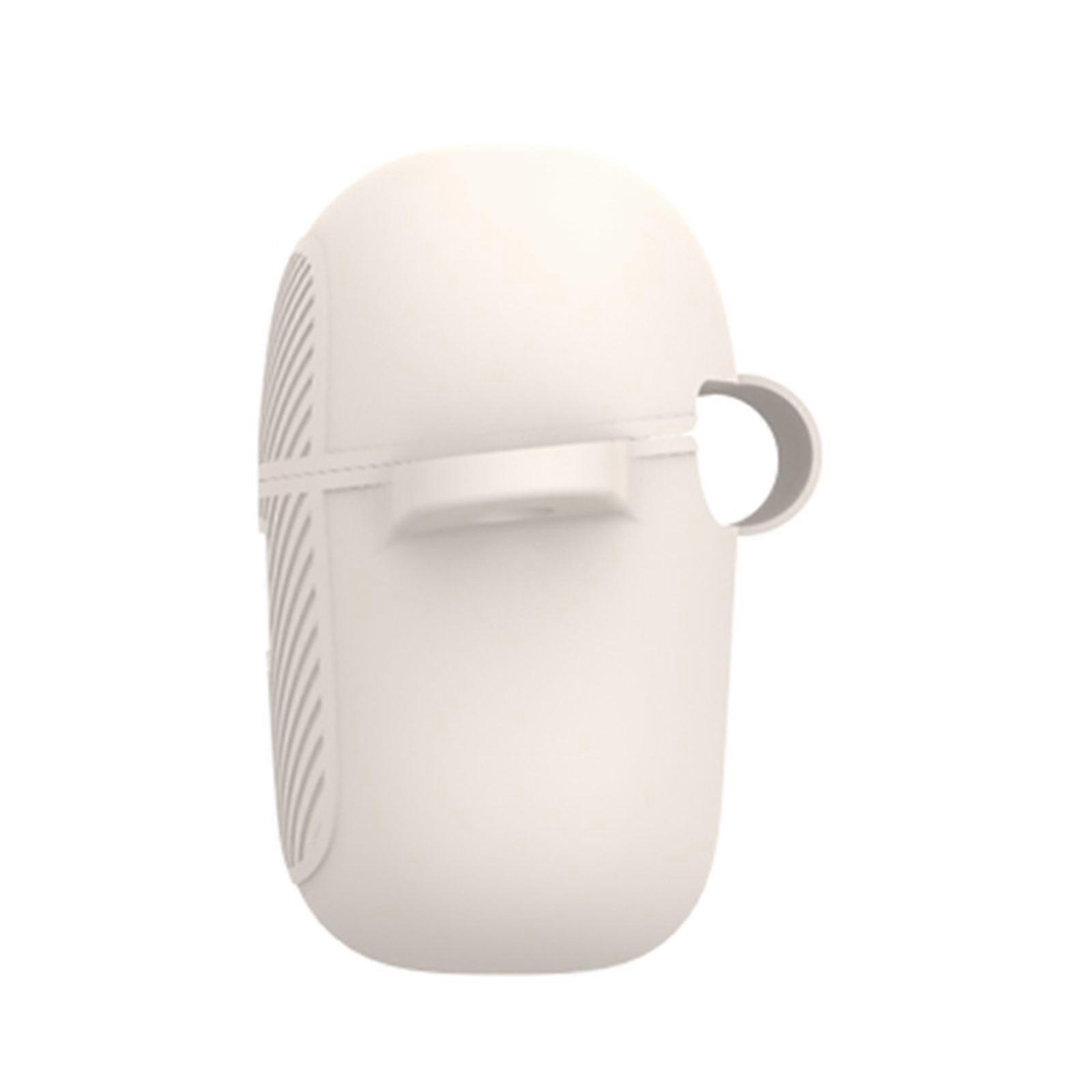 Protective Case Silicone Storage Case Flexible Cover Shockproofs Designing Eardbud Storage Case Suitable for KICKER 2  Beige White