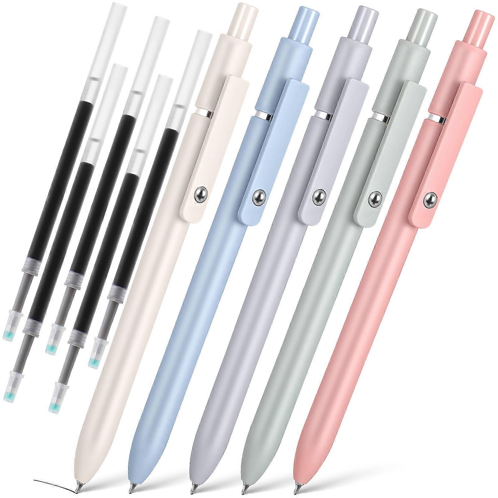 Gel Pens For Writing Aesthetics Pen Handwriting Pens School Office Use Cylindrical Shape Safety Clip Design 1 Set