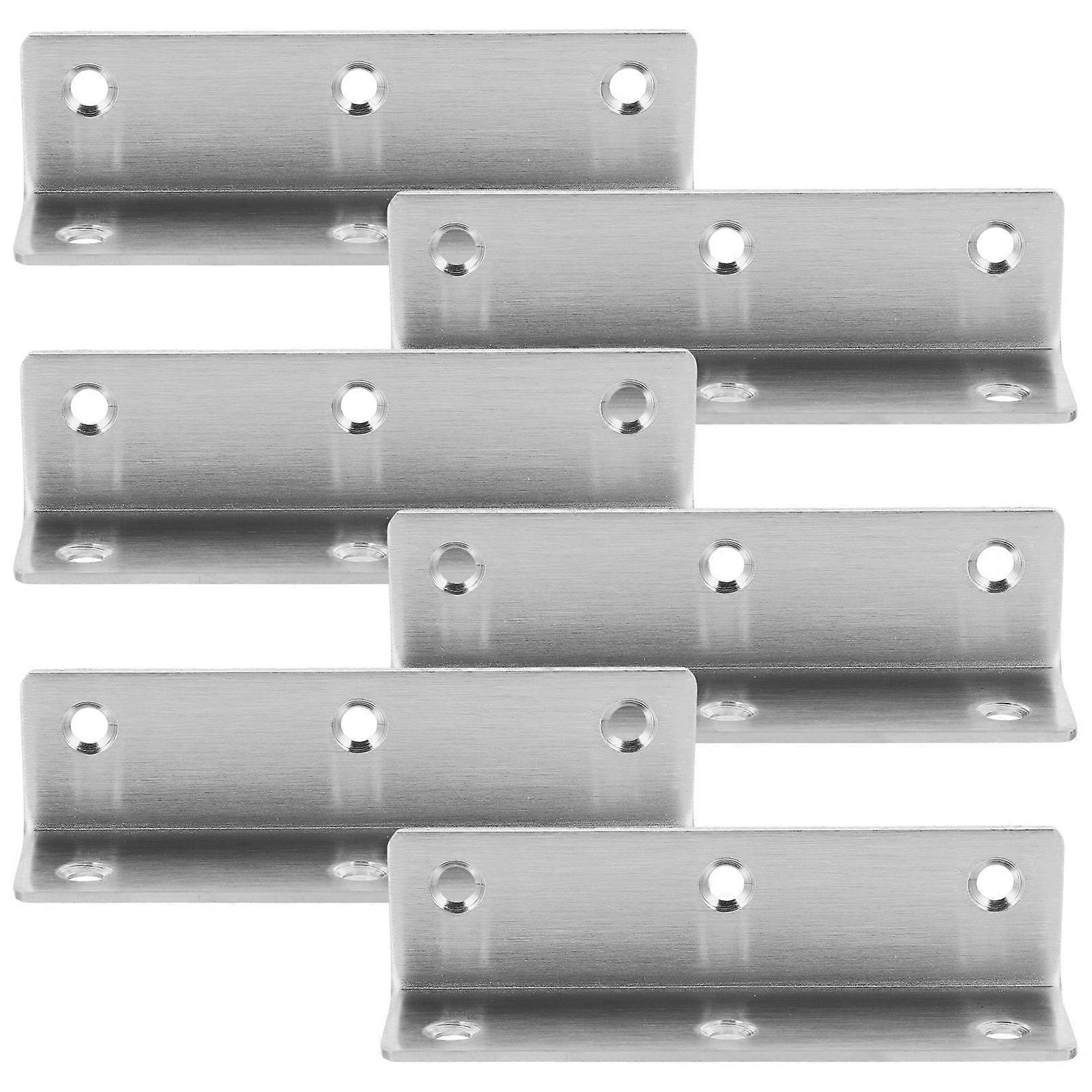 Furniture Brackets Angle Connectors High Hardness Easy Installation 6Pcs