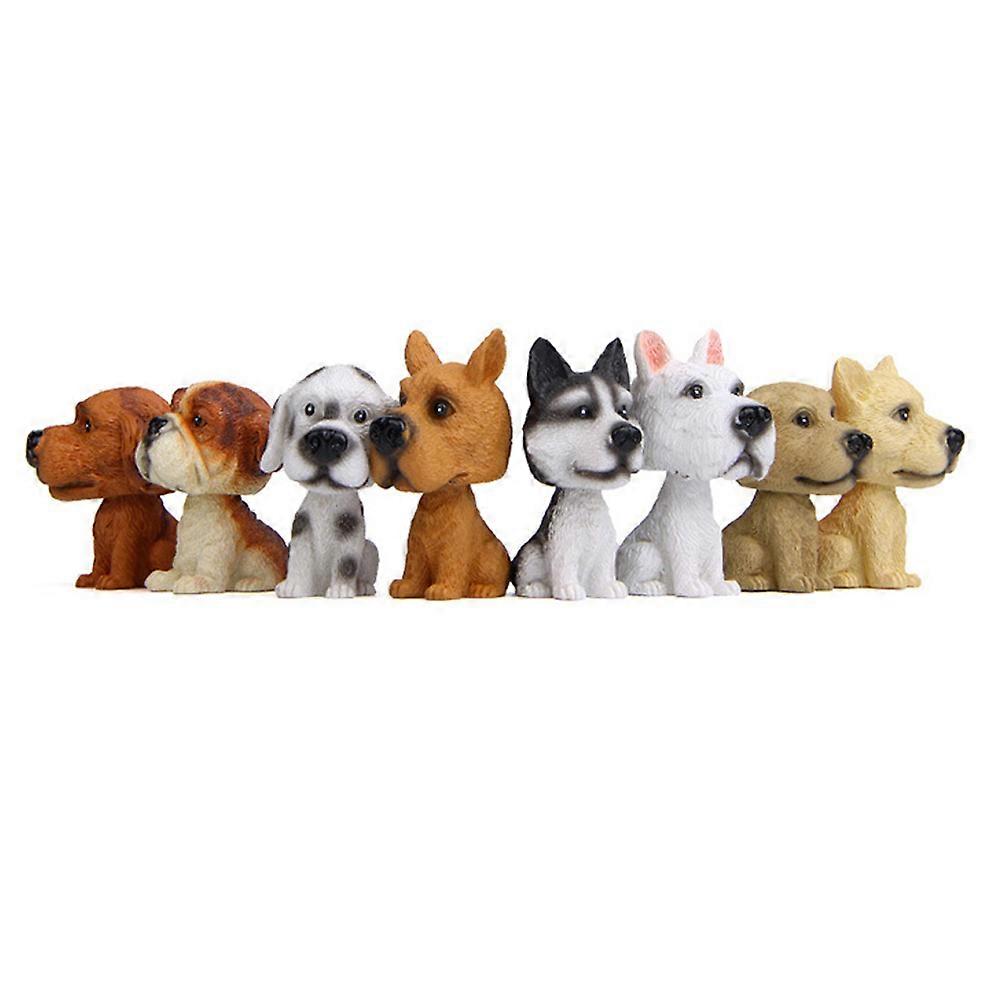 Car Dog Ornament Resin Nodding Coffee Big Head Dog Decorations Light Brown Approx 4 5x3x3cm Shakes Head 1 Pcs