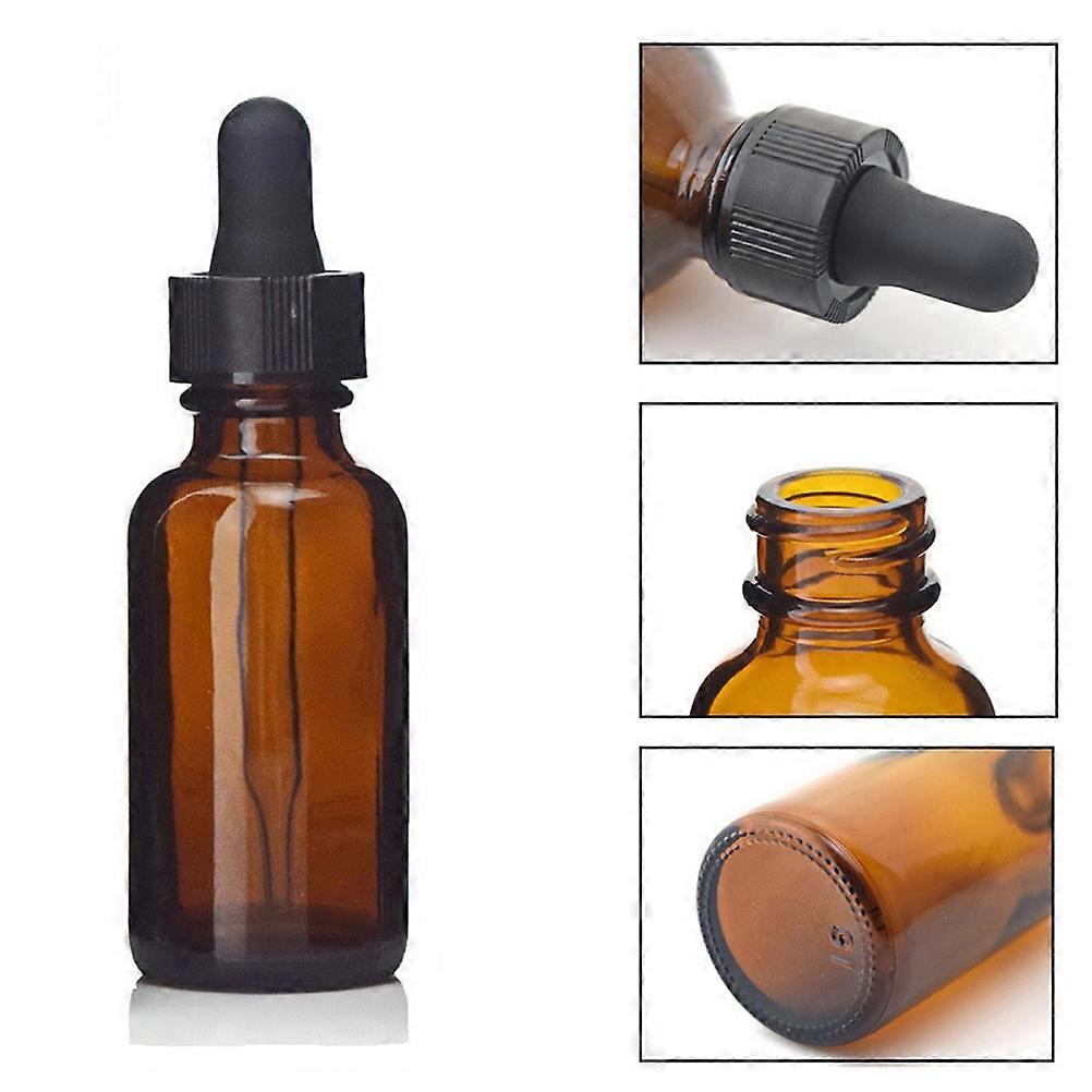 15 Pack Amber Dropper Bottles Refillable Essential Oil Containers for DIY Perfume & Aromatherapy Blends Leak Proof with Pipette Protection for
