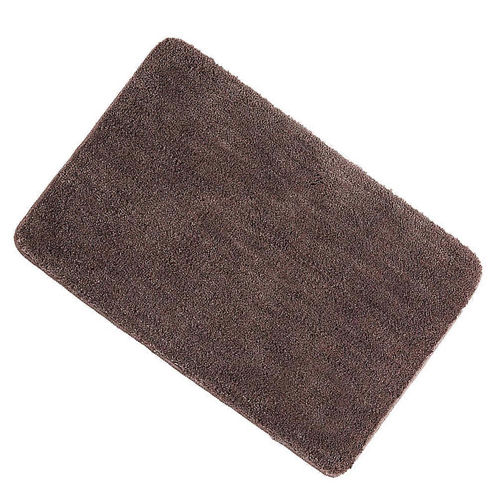 Washroom Absorbent Bath Mat Coffee 60x40cm Living Room Use Skid Resistance 1Pack