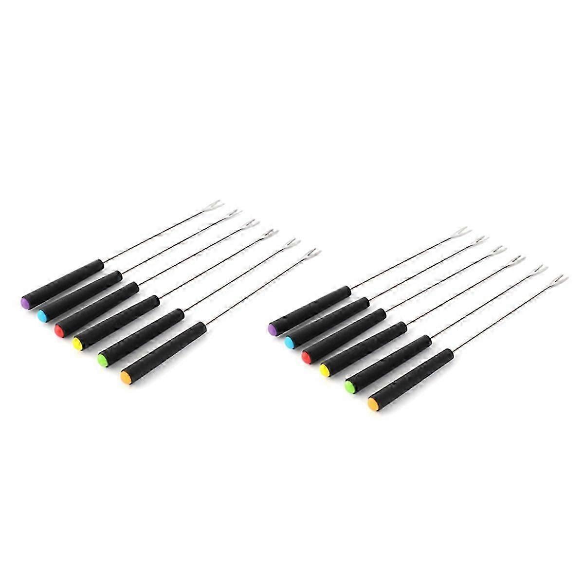 Stainless Steel Fondue Forks, Long Forks Cheese Fondue Forks for Chocolate Fountain Cheese Fondue Ro