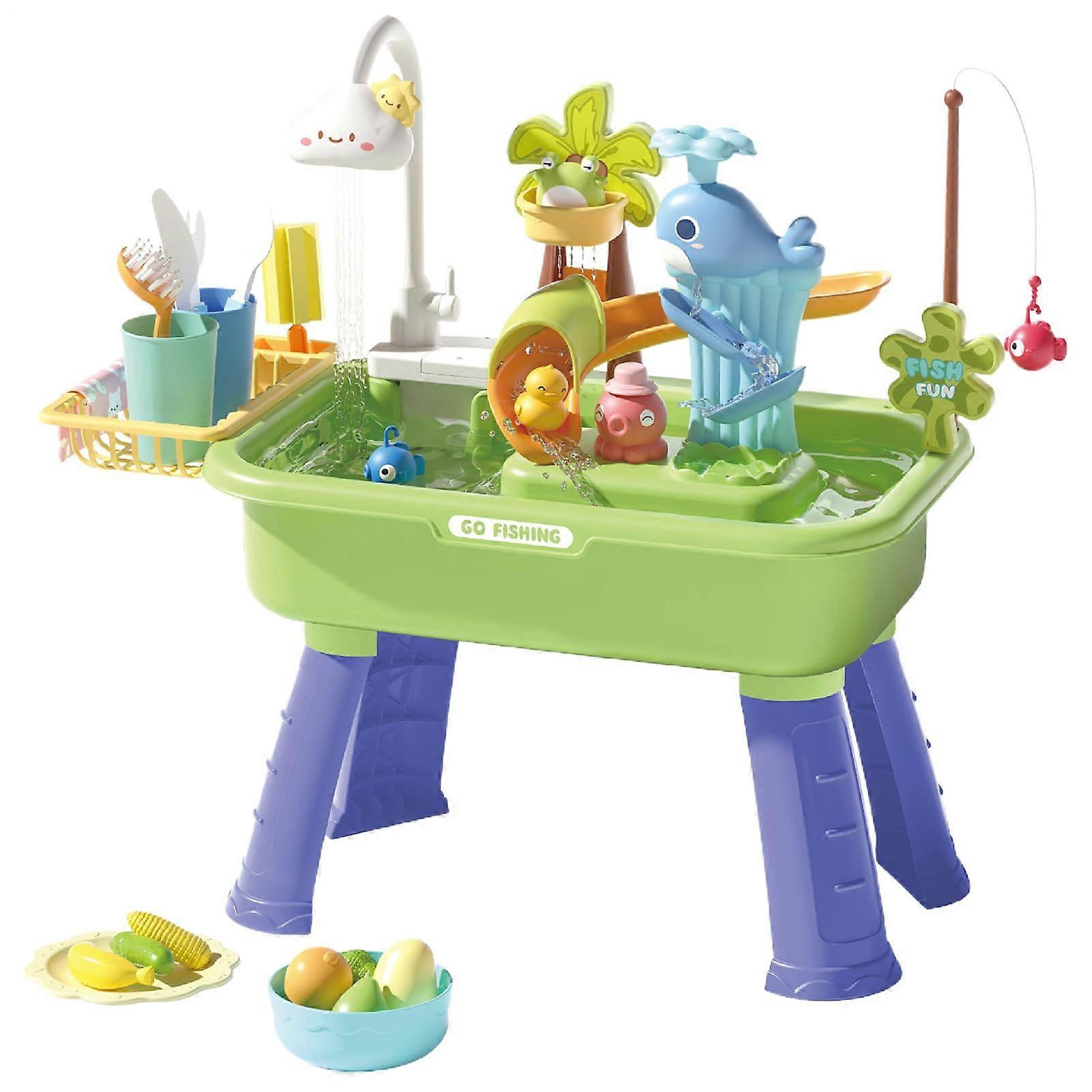 Water table, sensory activity set, interactive sensory learning toy with pump for handeye coordination