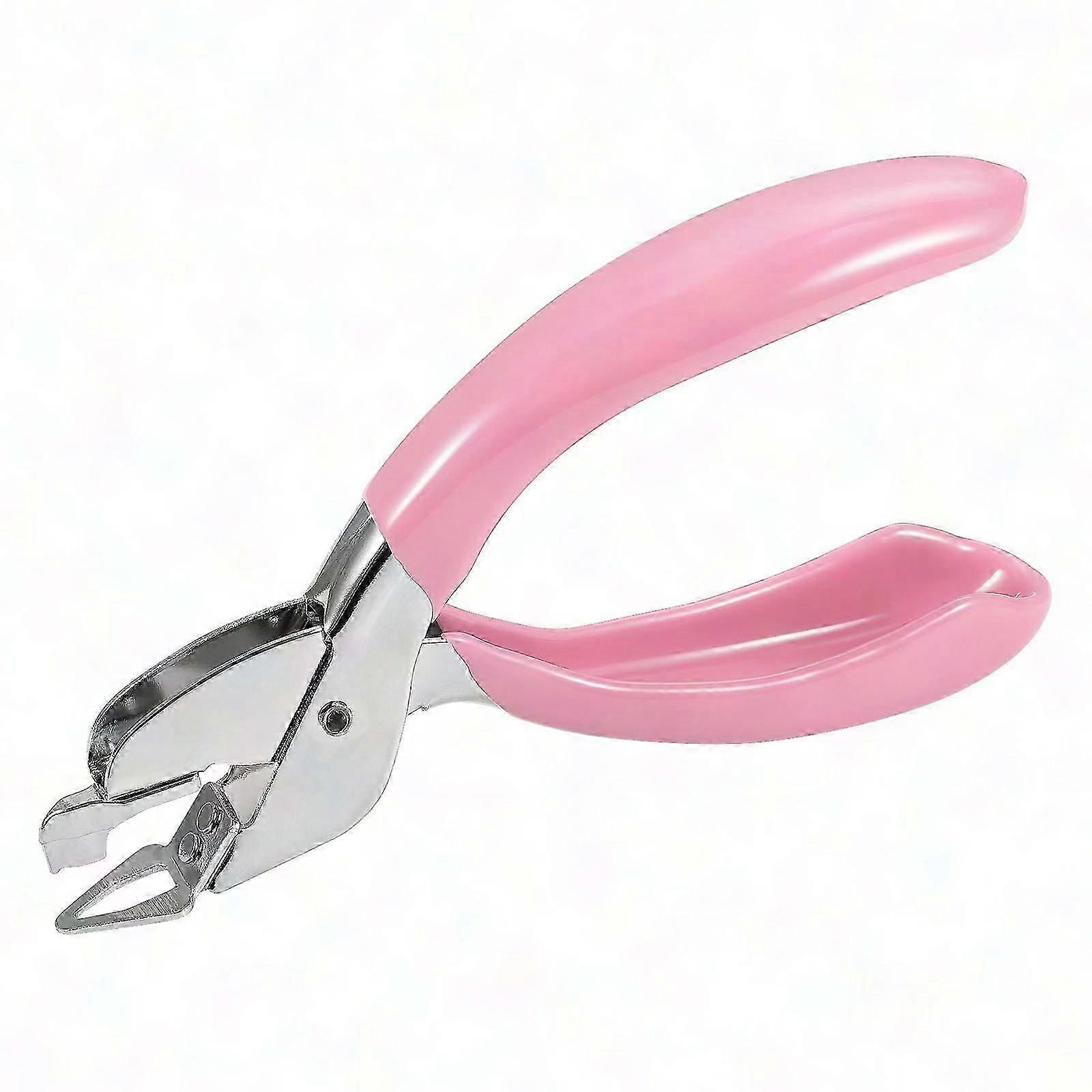 Heavy Duty Staple Puller with Non-Slip Handle for Office Use (Pink)