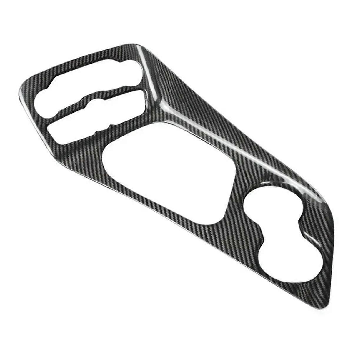Für 2015-2023 Real Carbon Fiber Center Console Getriebe Shift Panel Wasser Tasse Halter Abdeckung Trim
