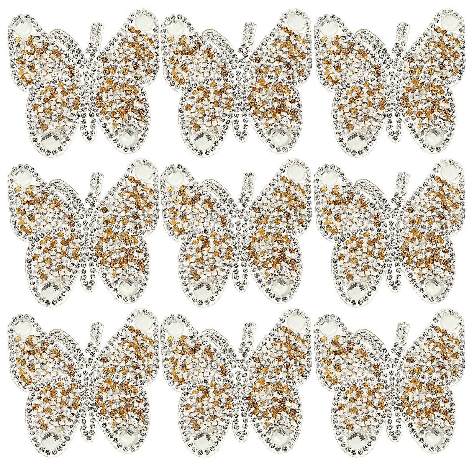 Adhesive Back Patches 10Pcs Yellow DIY Back Patches with Strengthened Edges for DIY Use