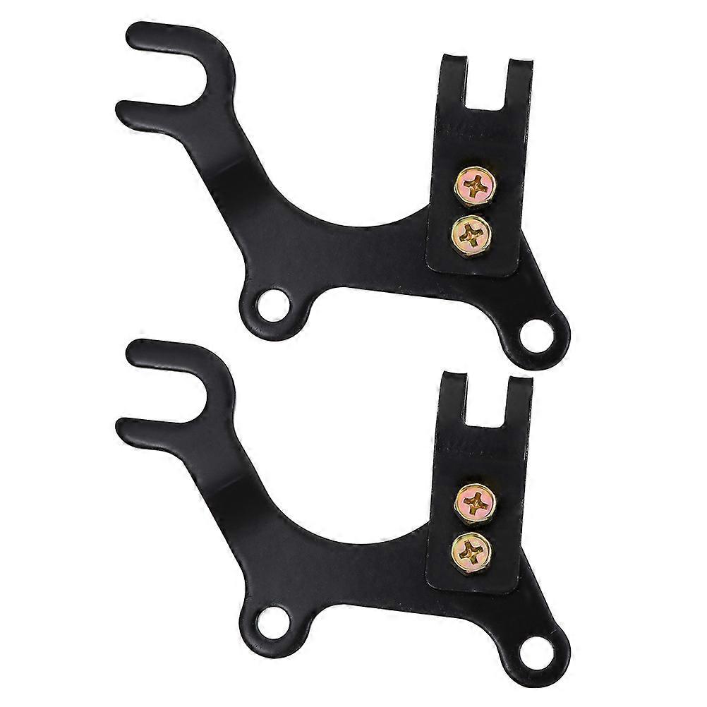 Bike Disc Brake Adapter Converter 2Pcs For Bicycle Frames Without Disc Brakes Adjustable Modification Black Metal Durable