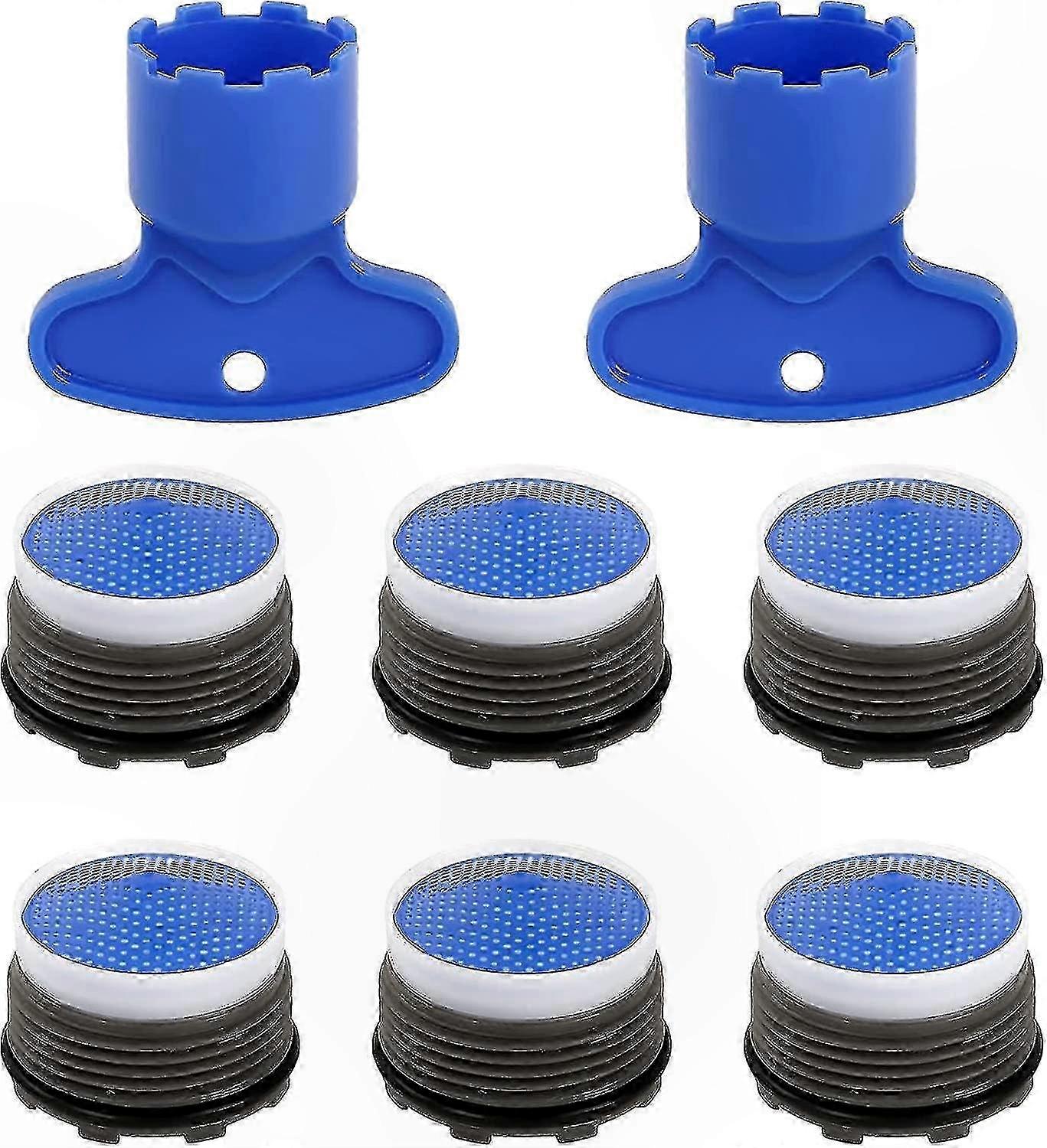 8-Pack M16 Faucet Aerators with Removal Wrench Tool, High-Quality Water-Saving Aerator Set for Home Use