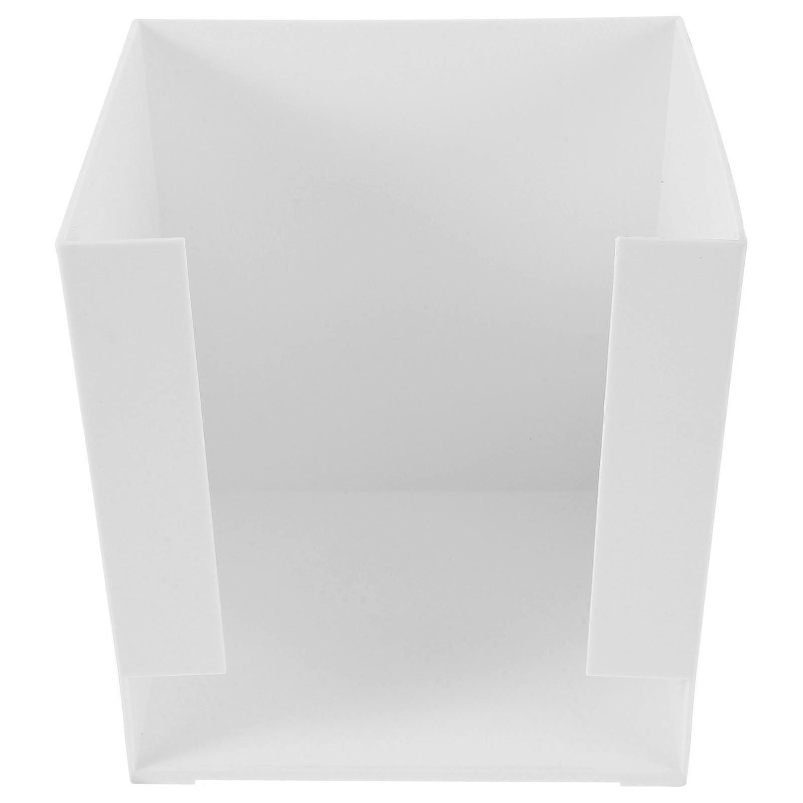 White Plastic Storage Box for Desk Organizer with Large Capacity and Simple Design 1 Piece