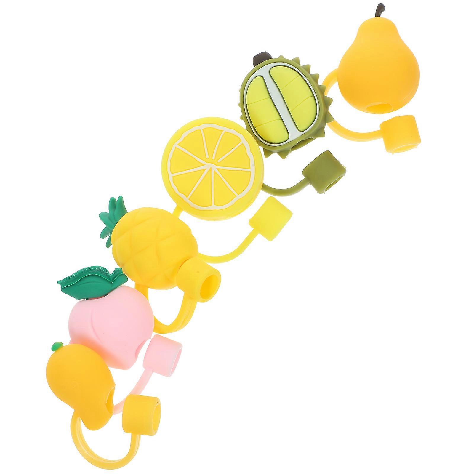 Dust-proof Silicone Straw Caps Sealing Reusable 6Pcs For Ceremonies And Graduation Parties