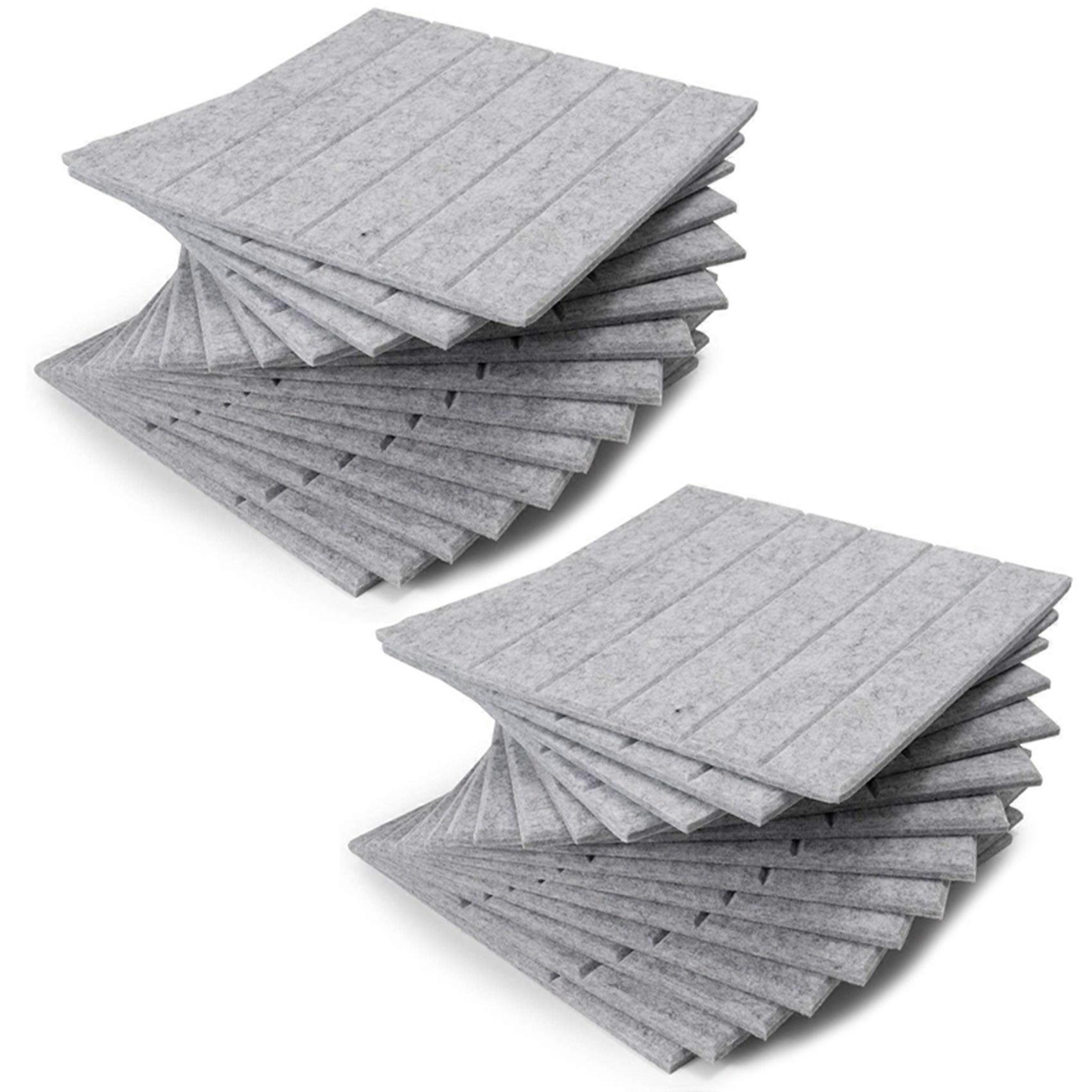 24 Pcs Sound-Absorbing Panels Sound Insulation Pads, Bass Isolation,Used for Wall Decoration and Aco
