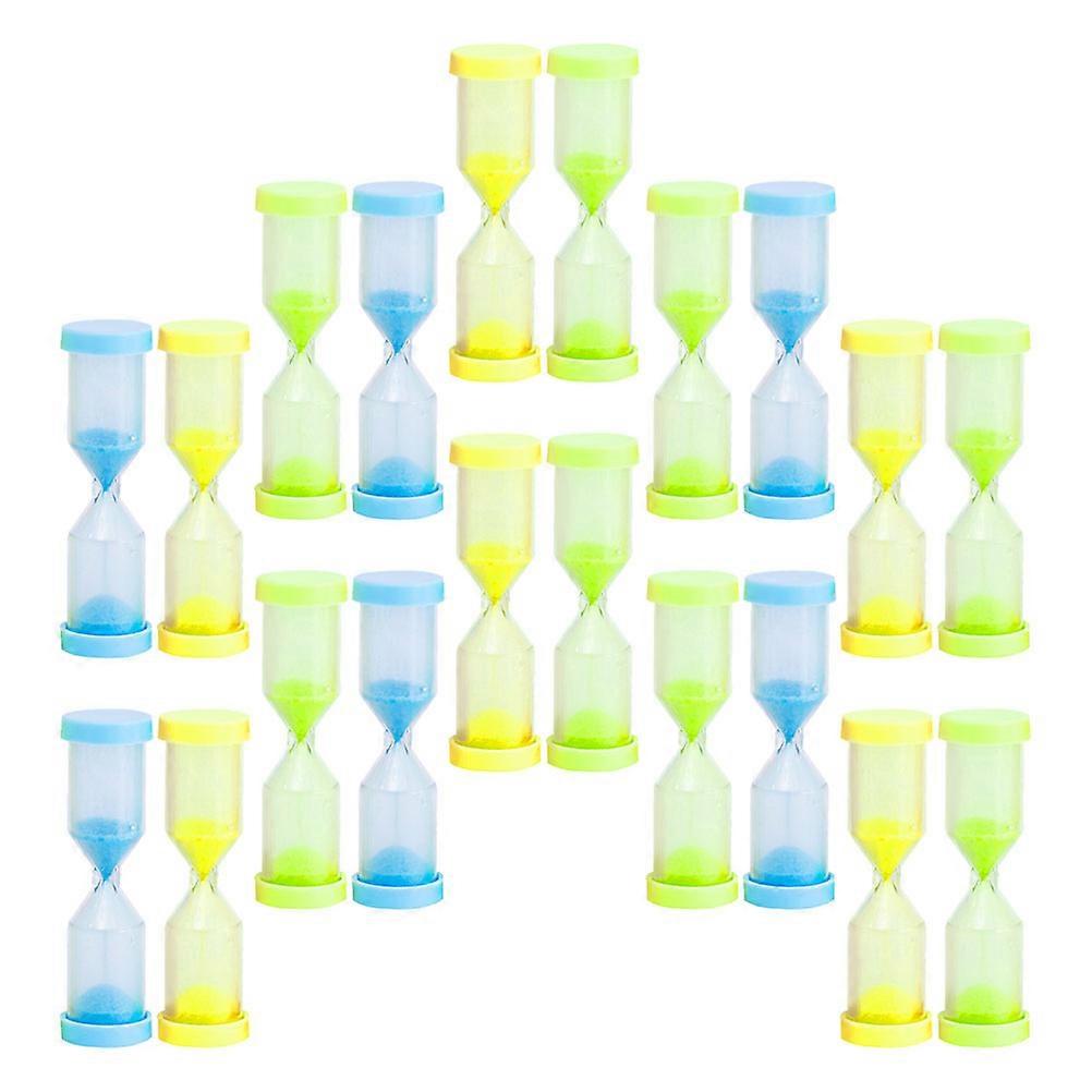 Childrens Toy Hourglass Timer Learning Timer Decorative Item Modern Decor Random Color 24Pcs
