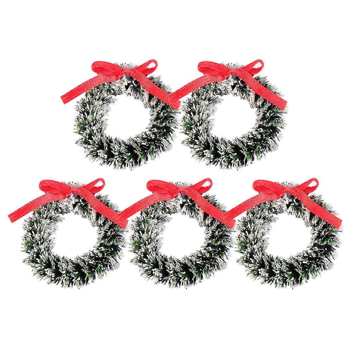 Creative Christmas Decorative Garland 5Set For Festival Parties And Home Decoration In Green Color With Round Shape Decoration