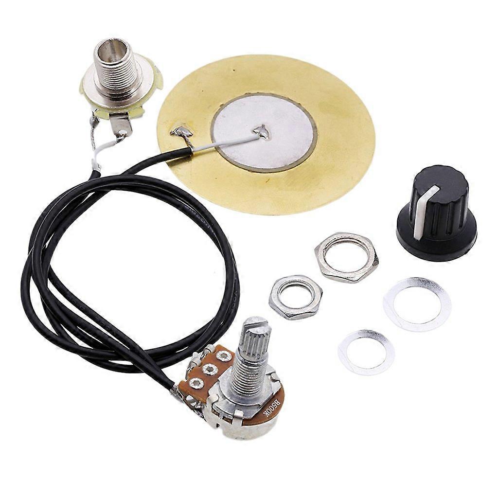 Piezo Pickup with Pre-wired Amplifier for Guitar, Violin, Ukulele, Banjo – Compatible and Powerful