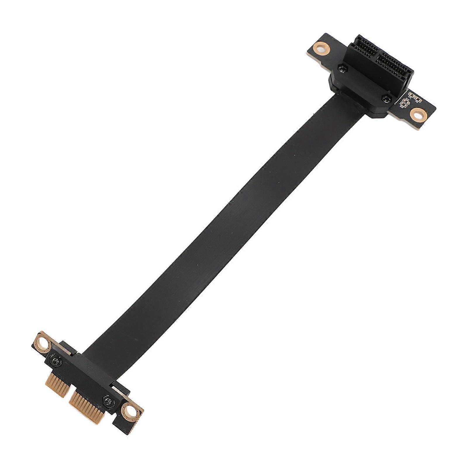 PCIe 3.0 X1 Riser Cable Speed Dual 90 Degree Right Angle PCI Express Extension Cable for Sound Card Network Card (50cm)