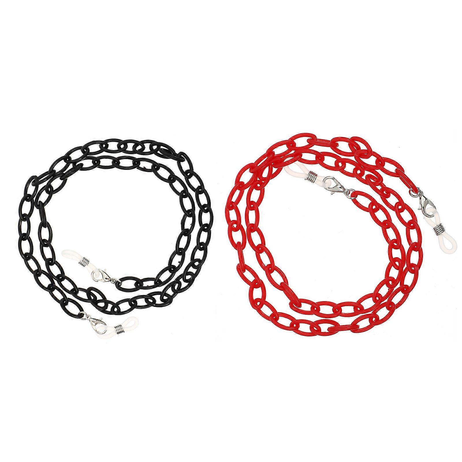 Acrylic Anti Lost Glasses Mask Chains for Hanging Use Durable Creative Design 2PCS
