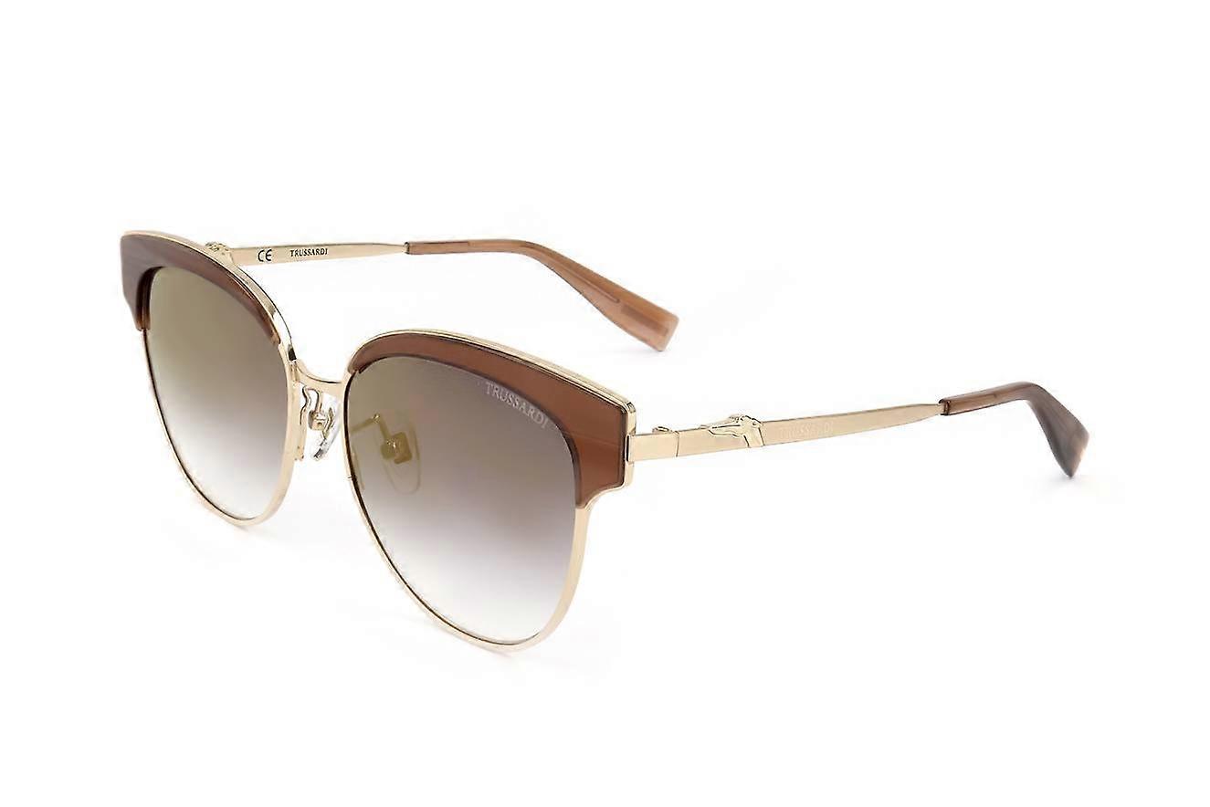 Sunglasses Trussardi STR320F 9N3R TEA STRIPE 57/16/145 WOMAN
