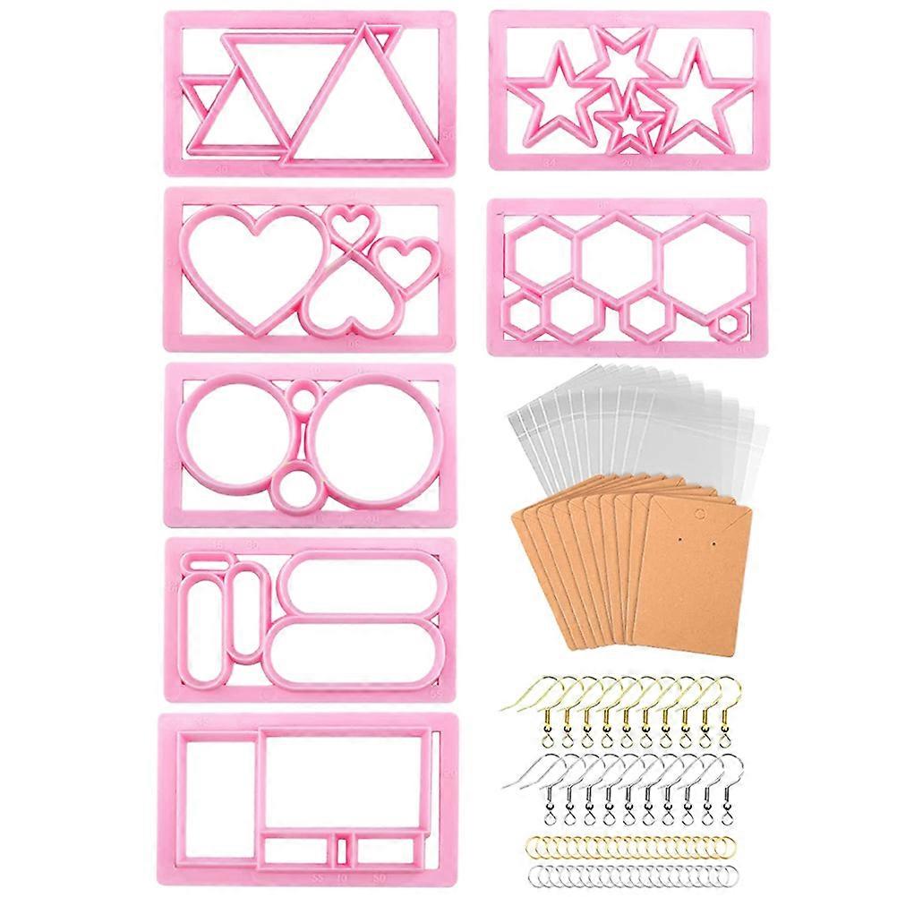 Geometric Shapes Clay Cutting Tool Set For Unique Earring Designs Suitable For Christmas And Birthdays 1 Set