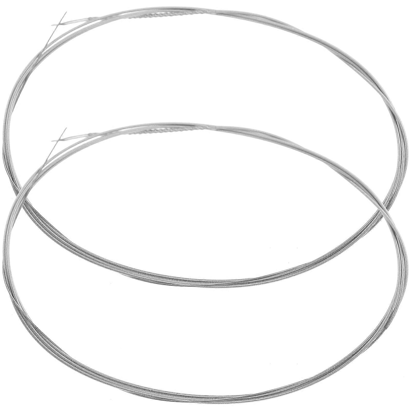 Dulcimer String 2Pcs Replacement Accessory For Musicians Performance In Silver Providing Sound Quality Improvement