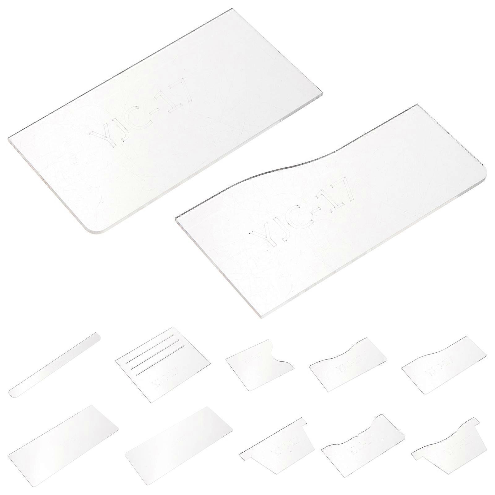 White Acrylic DIY Wallet Patterns Templates for Craft Set Beginners and Professionals 1 Set