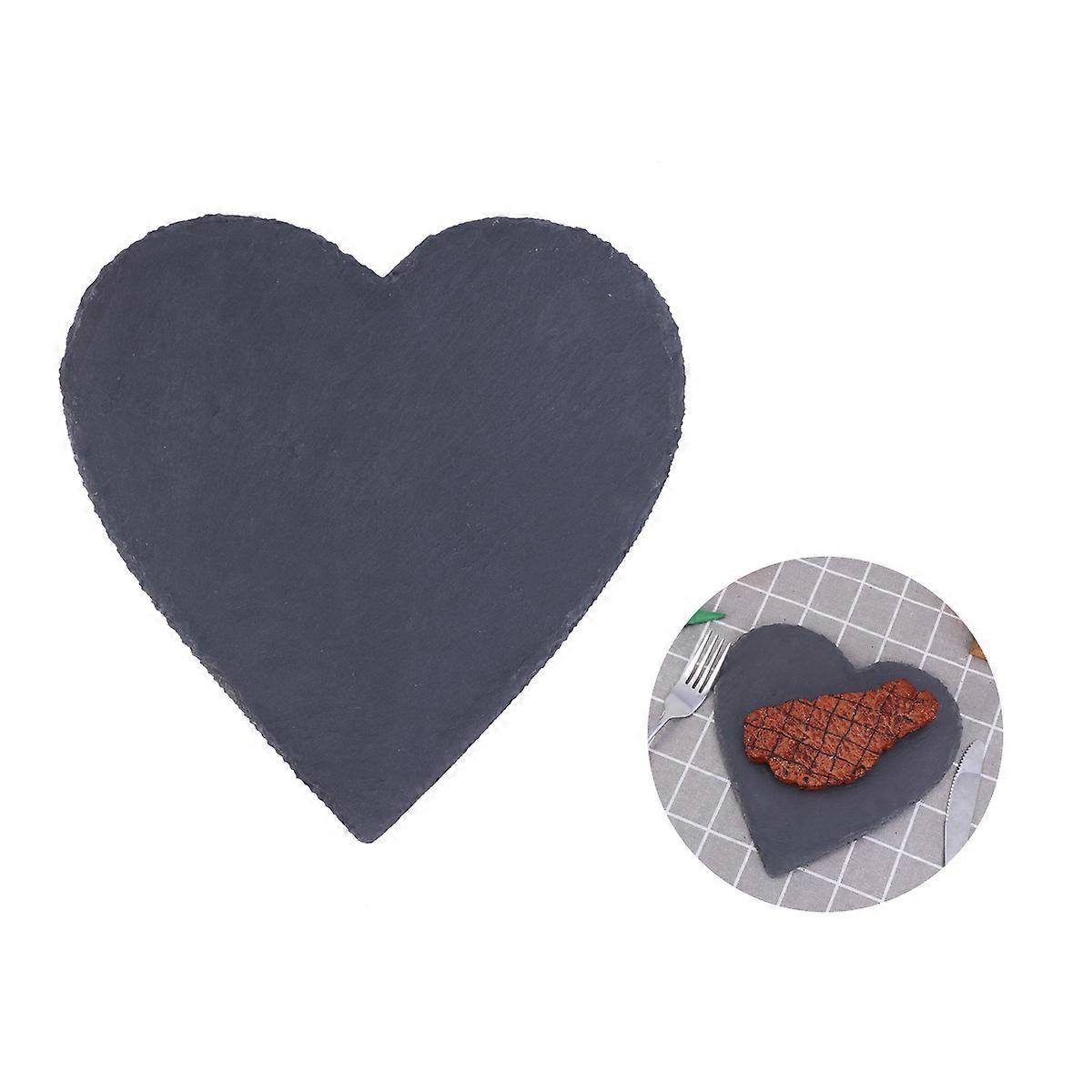 Heart Shaped Natural Plate for Storing Cake Sushi Pizza Cheese and Fruit 20CM