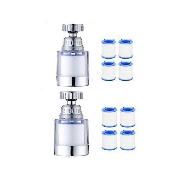 2 pieces faucet water filter, anti-limescale faucet filter, with 8 pieces P