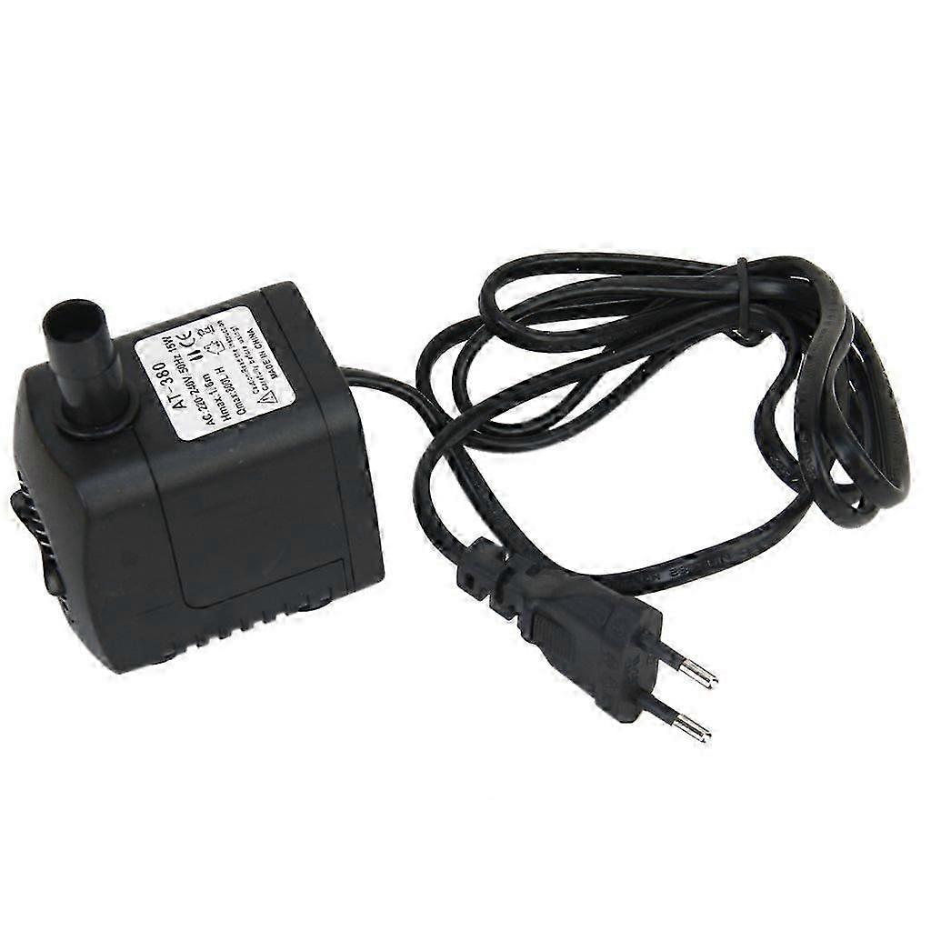 AC 220-240V 15W nedsænkbar pumpe Vandpumpe Springvand Dampumpe Akvarium EU-stik