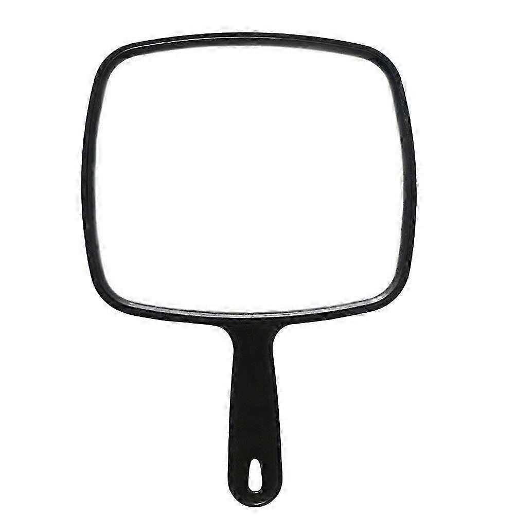 Hand Mirror with Handle, Square Black Frame with Comfortable Grip Handle, Ultra Clear Distortion-Free Reflection, Ideal for Salon and Travel