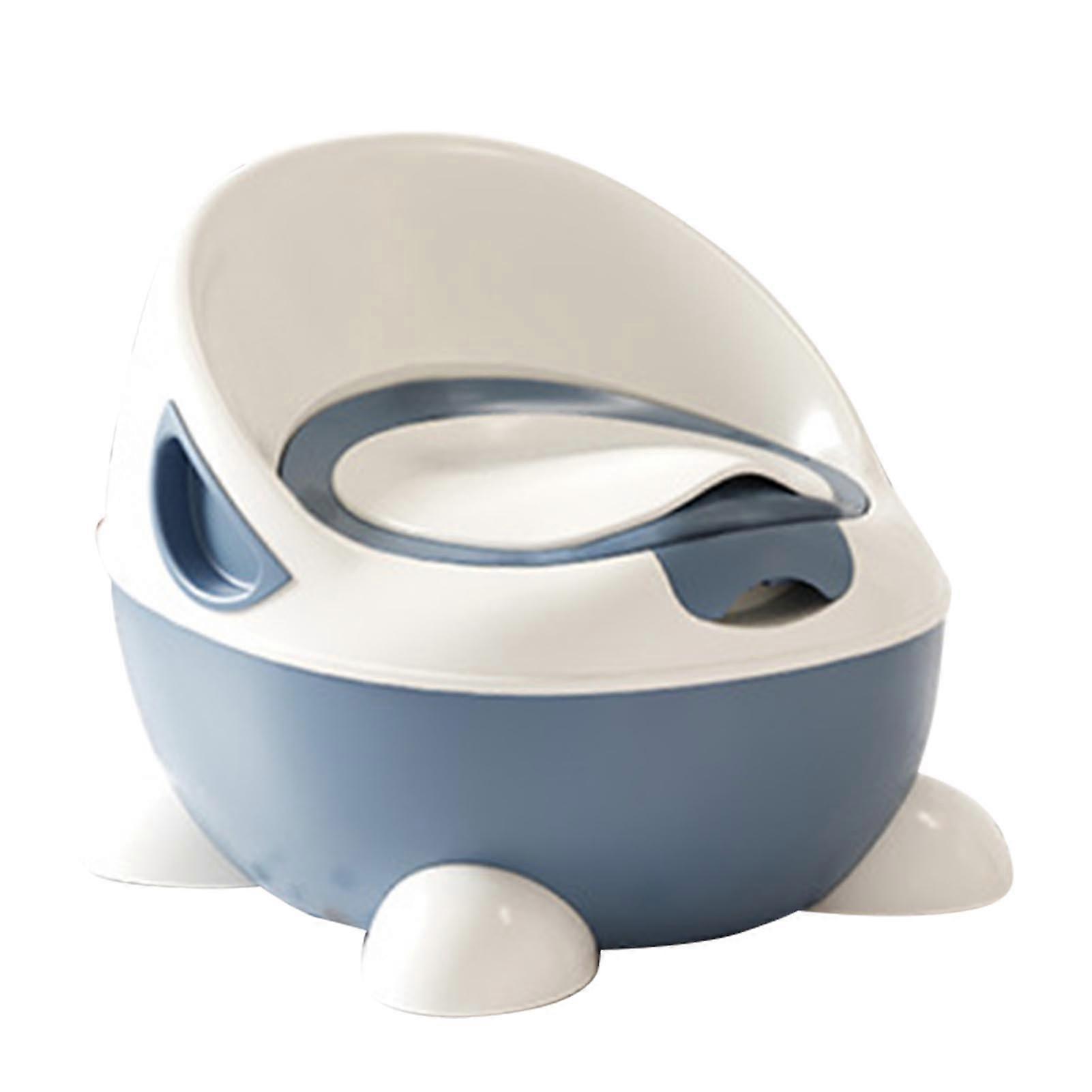 Children Toilet Cute Shape Smooth Edges Slip Resistant Comfortable Potty Training Toilet for Baby Toddler Blue