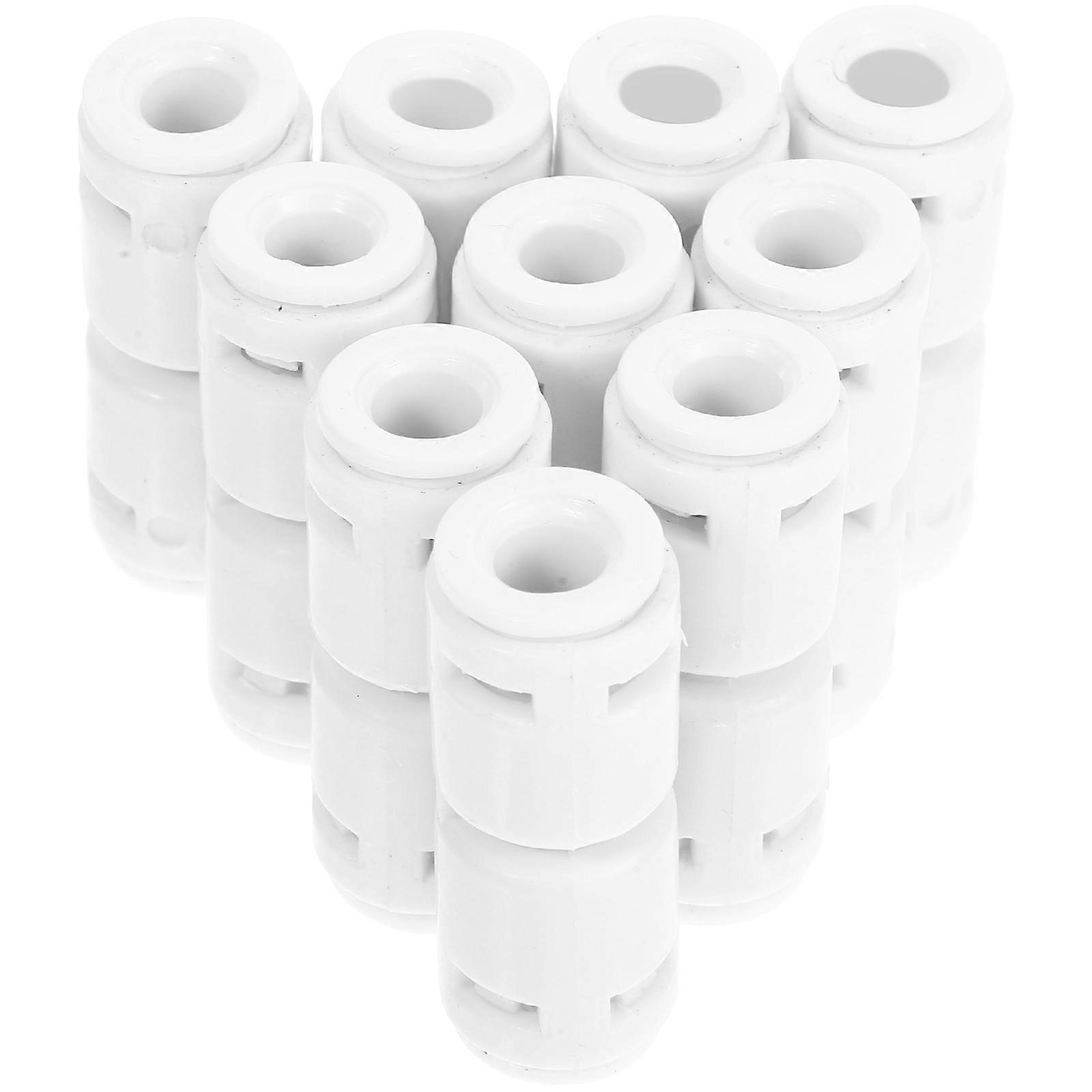 White Plastic Water Tubing Connector with Single Check Valve for Measuring 1/4 Inch