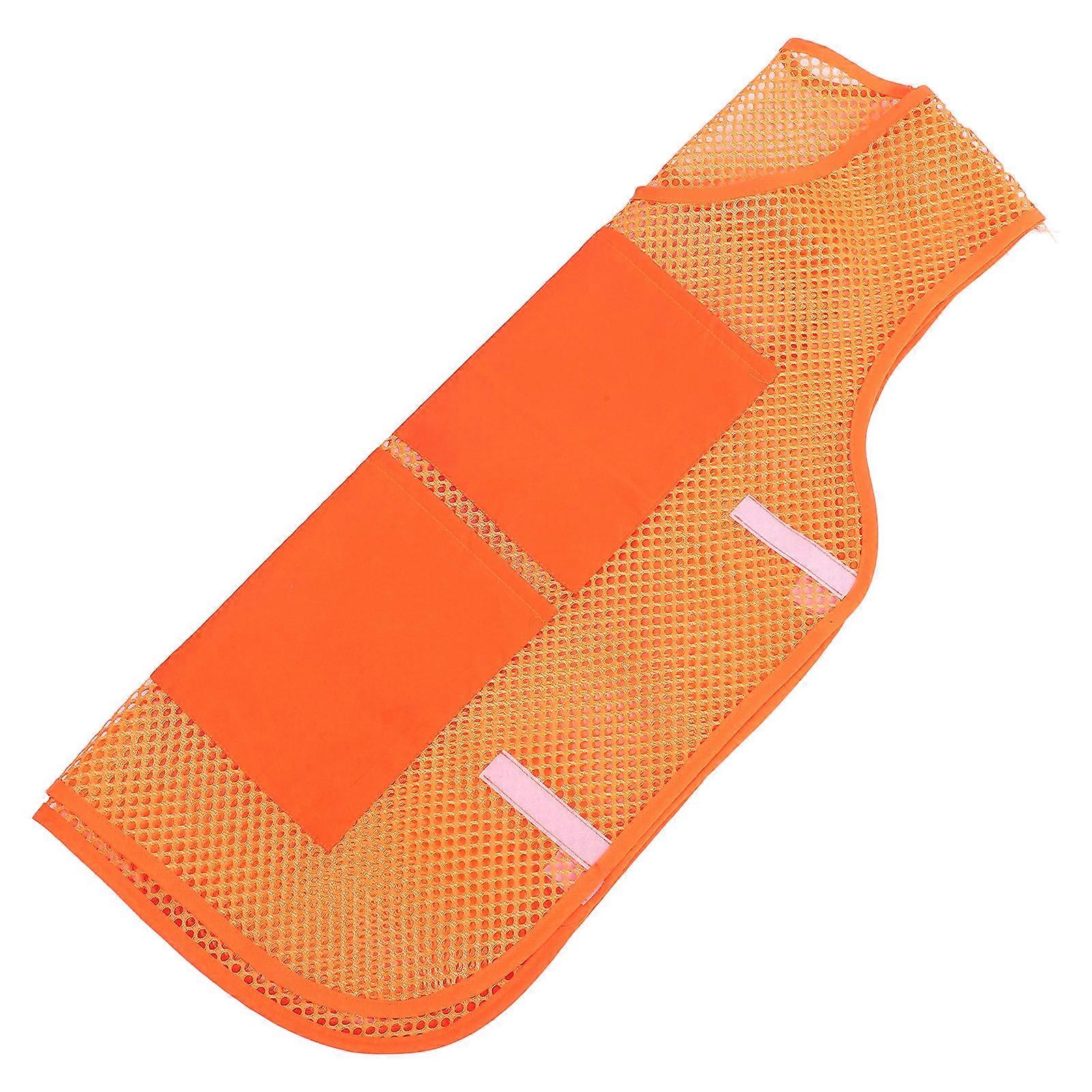 Ice Pack Vest For Men And Women Portable Cooling Vest For Outdoor Riding And Work Bright Orange Color Includes 1 Set