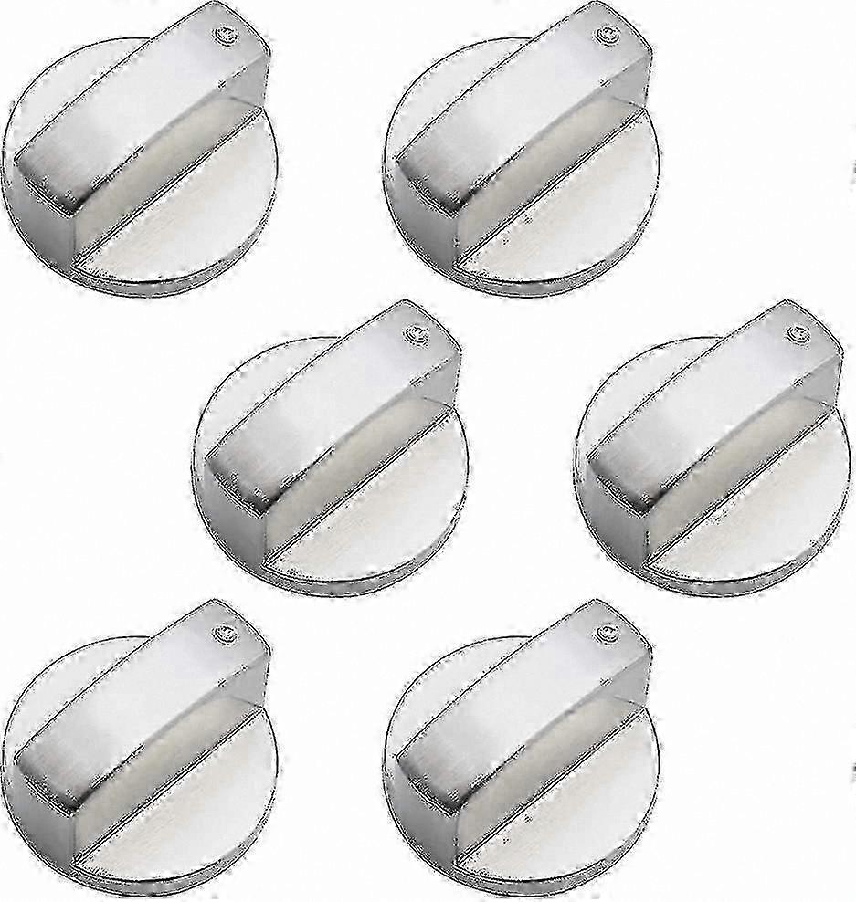 6-Piece Universal Stove Knob Set with 6mm Shaft for Gas Cooker Oven Hob