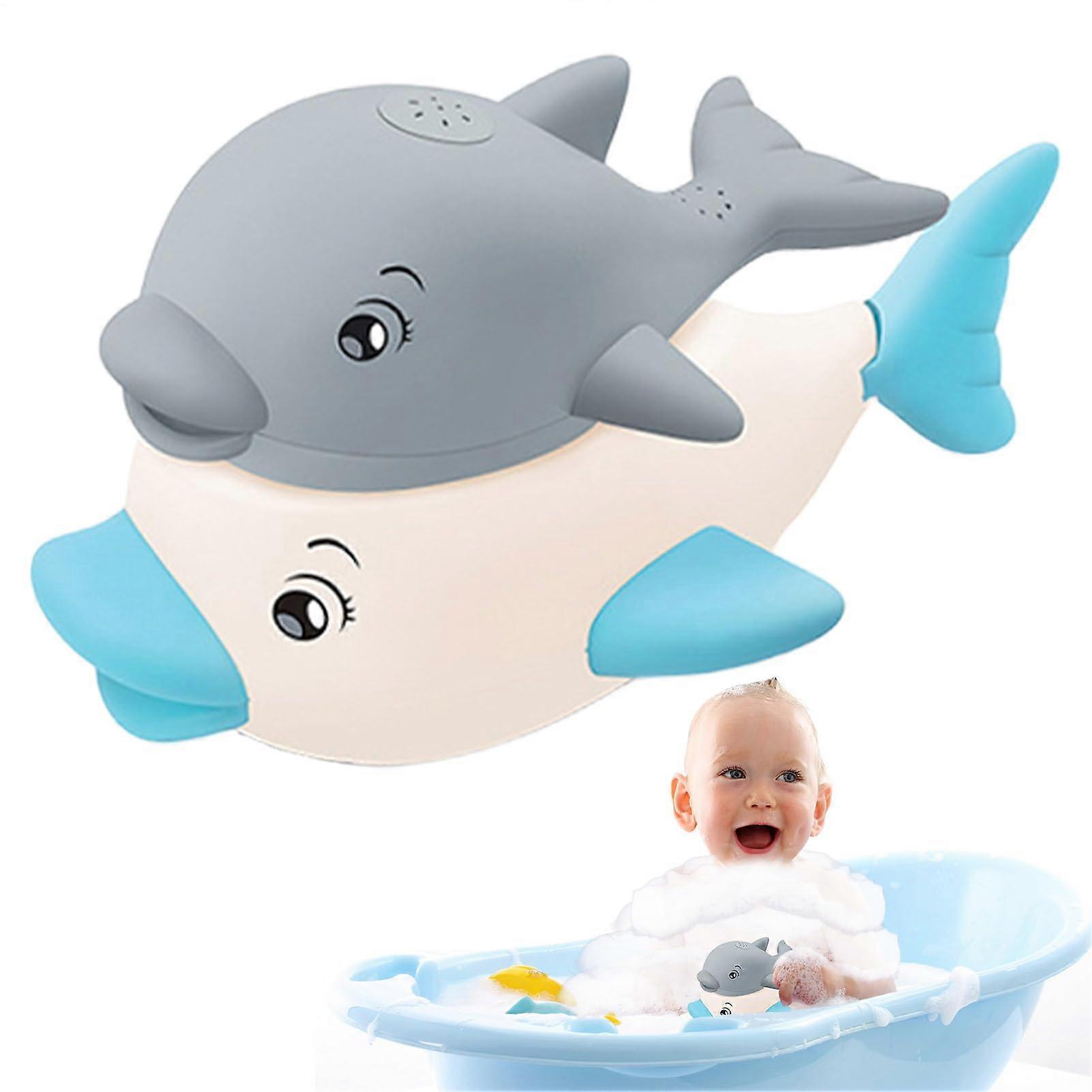 Bade Sprinkler Spielzeug - Interaktives Musikalisches Sprühspielzeug Für Babys In Der Wanne - Graue Basis Mit Sensorik Funktionen
